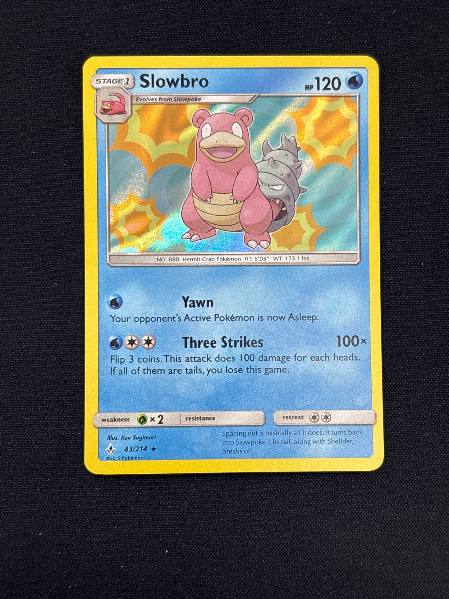 Auction Lot 45: Pokemon Card Slowbro Unbroken Bonds Holo Conditions Vary