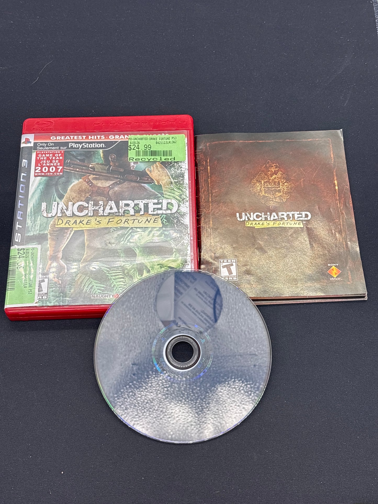 Auction Lot 89: PlayStation 3 Uncharted Drake's Fortune Video Game CIB