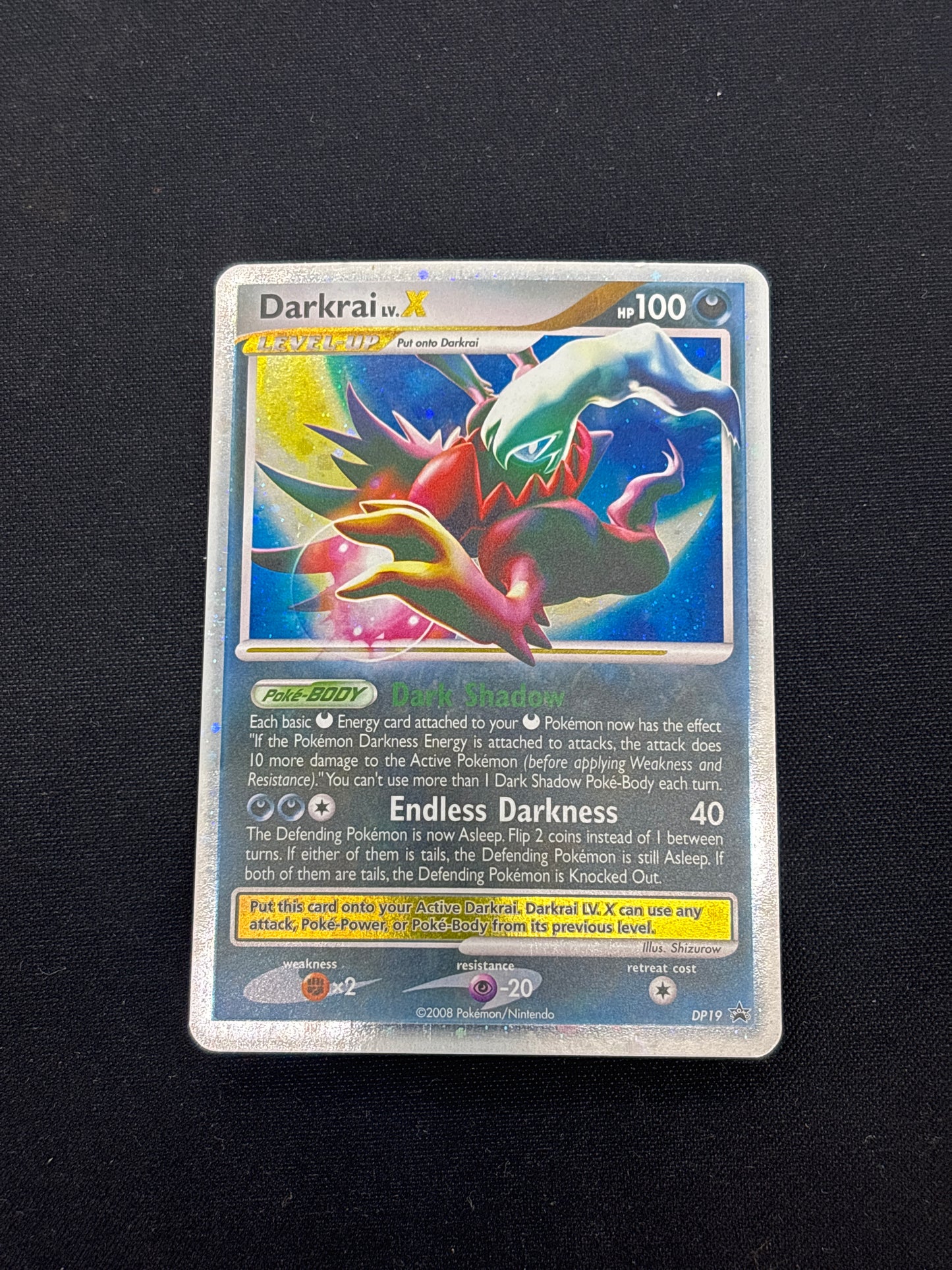 Auction Lot 5: Pokemon Cards Darkrai Lv.X DP19 Promo Conditions Vary