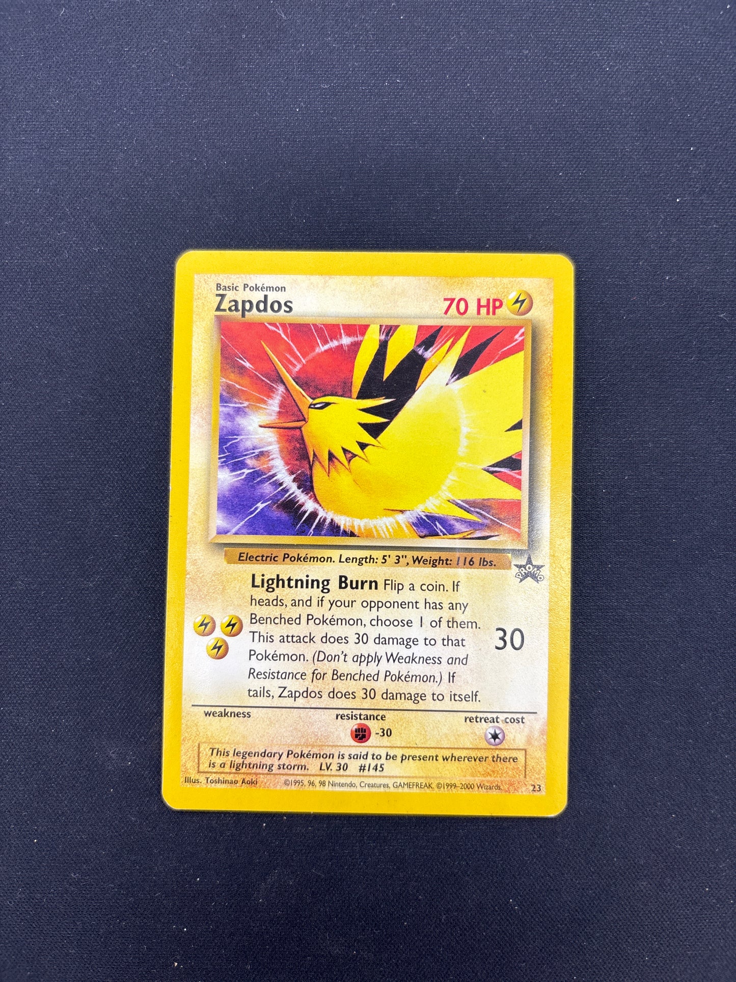 Auction Lot 11: Zapdos Black Star Promo Card Conditions Vary
