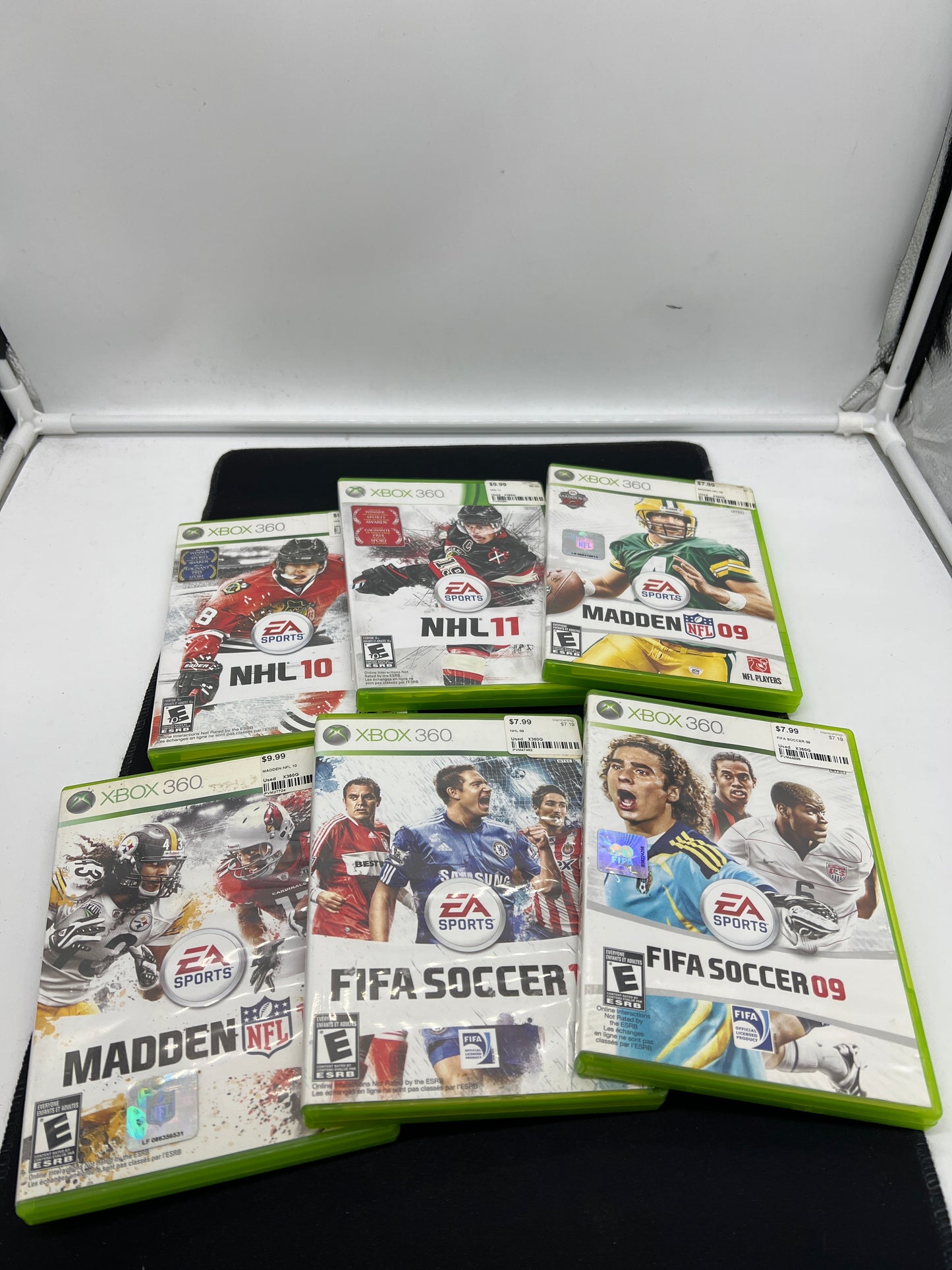Auction Lot 147: XBOX 360 Video Game Lot of 6 FIFA 09 10 NHL 10 11 Madden 09 10