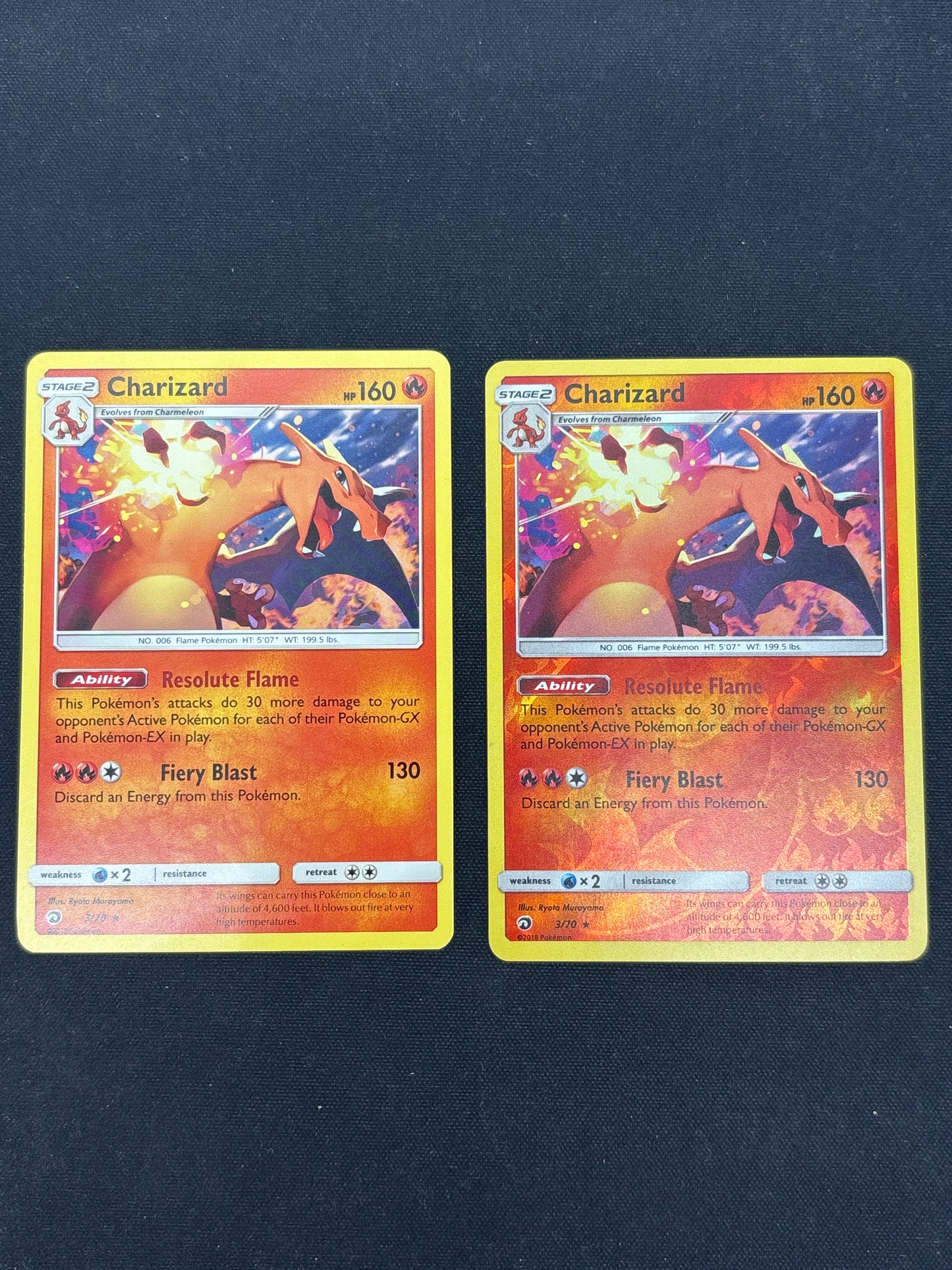 Auction Lot 408: Pokemon Cards Lot of 2 Dragon Majesty Charizard Reverse Holo and Non Holo Rare Condition Vary