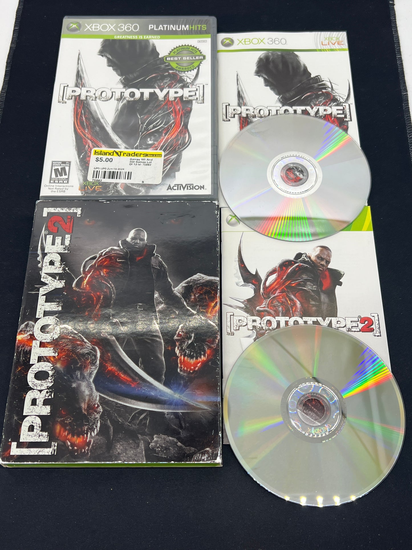 Auction Lot 183: XBOX 360 Video Game Lot of 2 Prototype Prototype 2 CIB