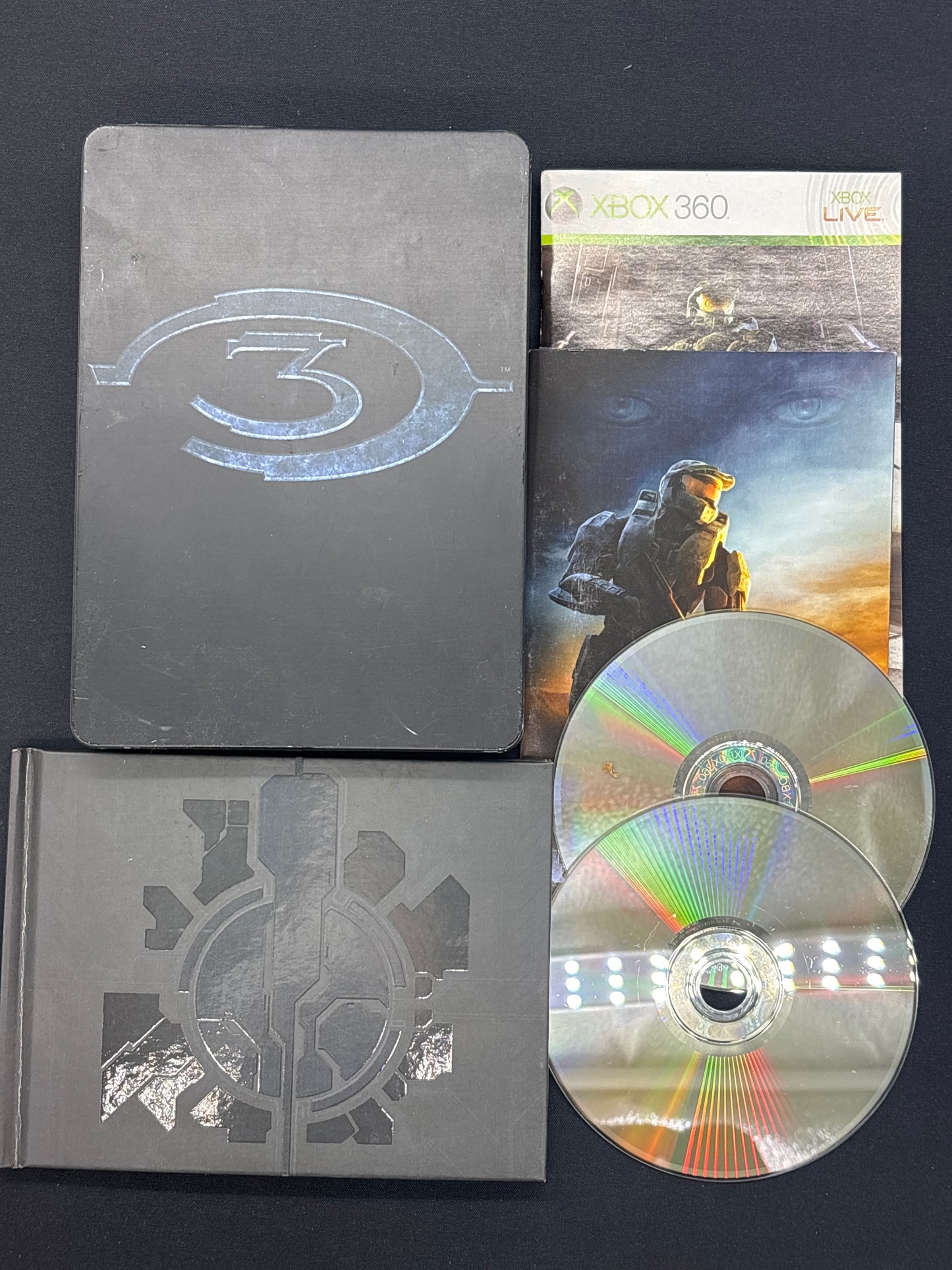 Auction Lot 176: XBOX 360 Halo 3 Steelbook Edition Video Game CIB