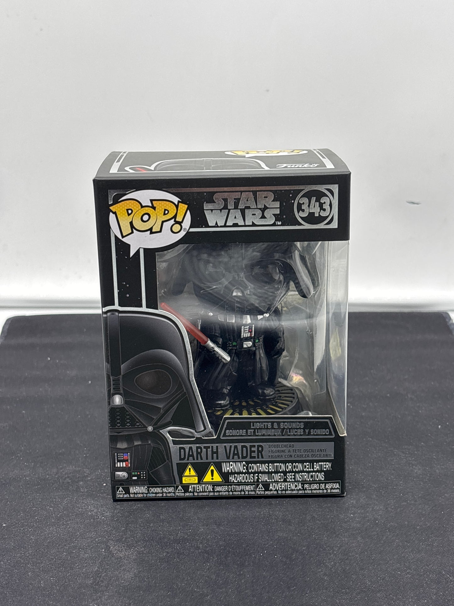 Auction Lot 49: POP Funko 343 Star Wars Darth Vader Lights and Sounds Figure