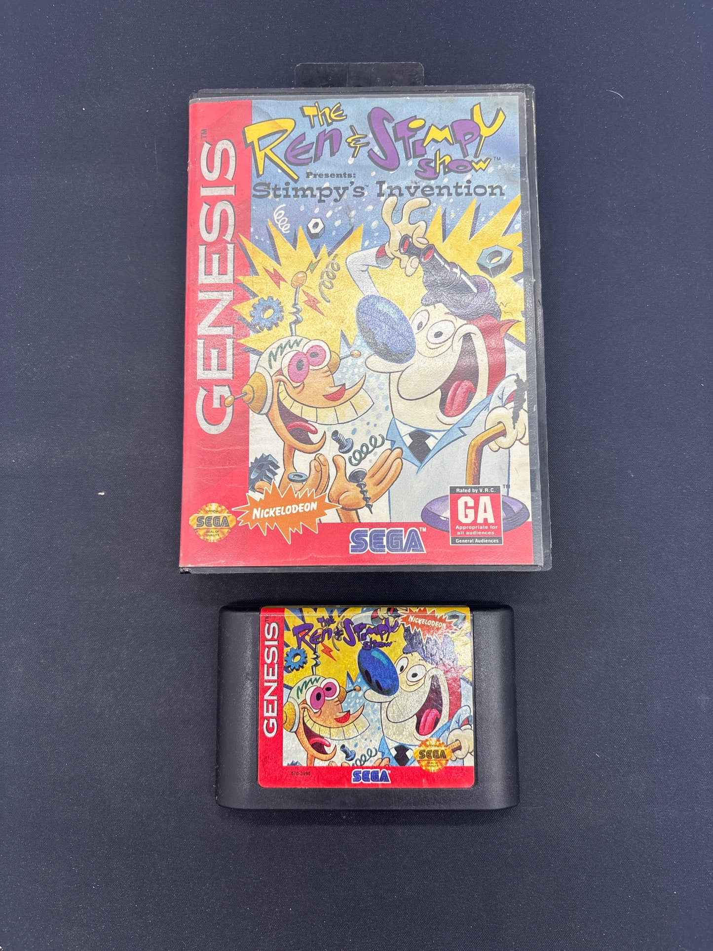 Auction Lot 158: Sega Genesis Video Game The Ren & Stimpy Show Stimpy's Invention Missing Manual