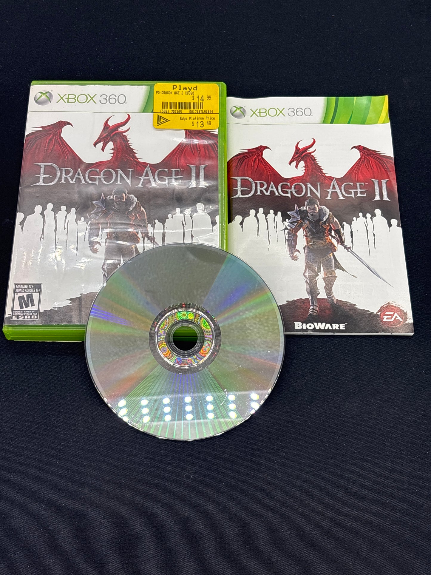 Auction Lot 175: Dragon Age 2 Video Game XBOX 360 CIB