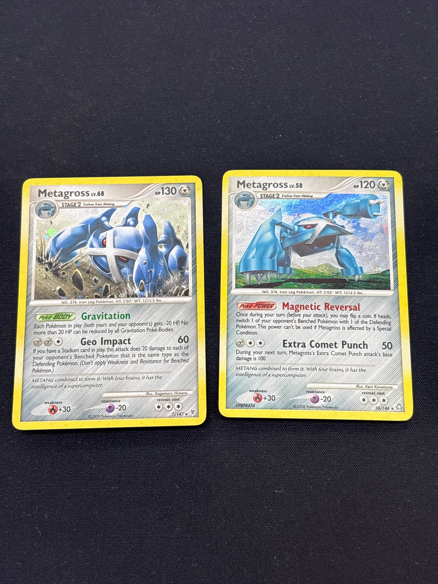 Auction Lot 154: Pokemon Cards Lot of 2 Metahgross Holo Rares Conditions Vary