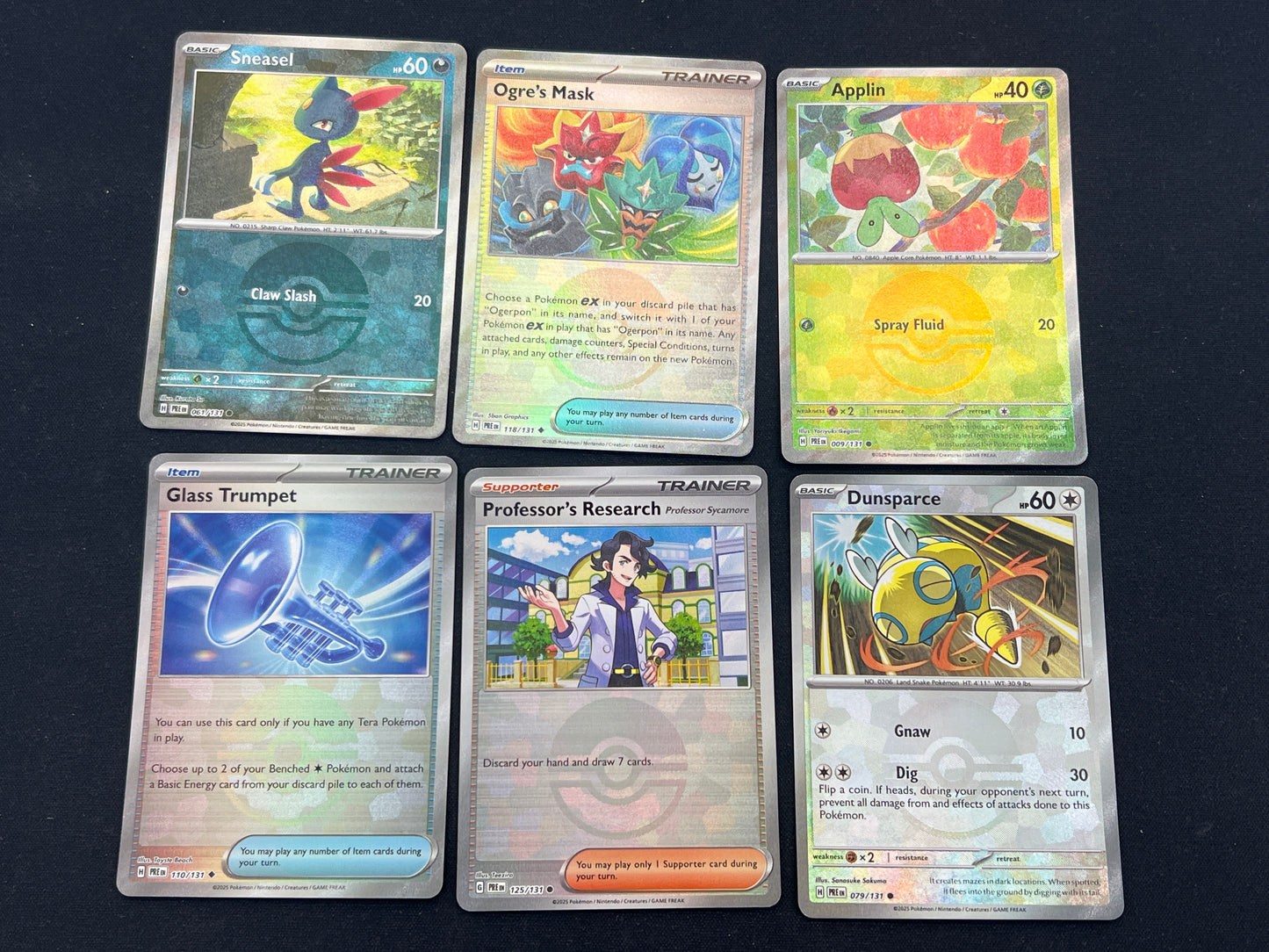 Auction Lot 310: Pokemon Cards Lot of 6 Prismatic Evolutions Pokeball Holos Conditions Vary