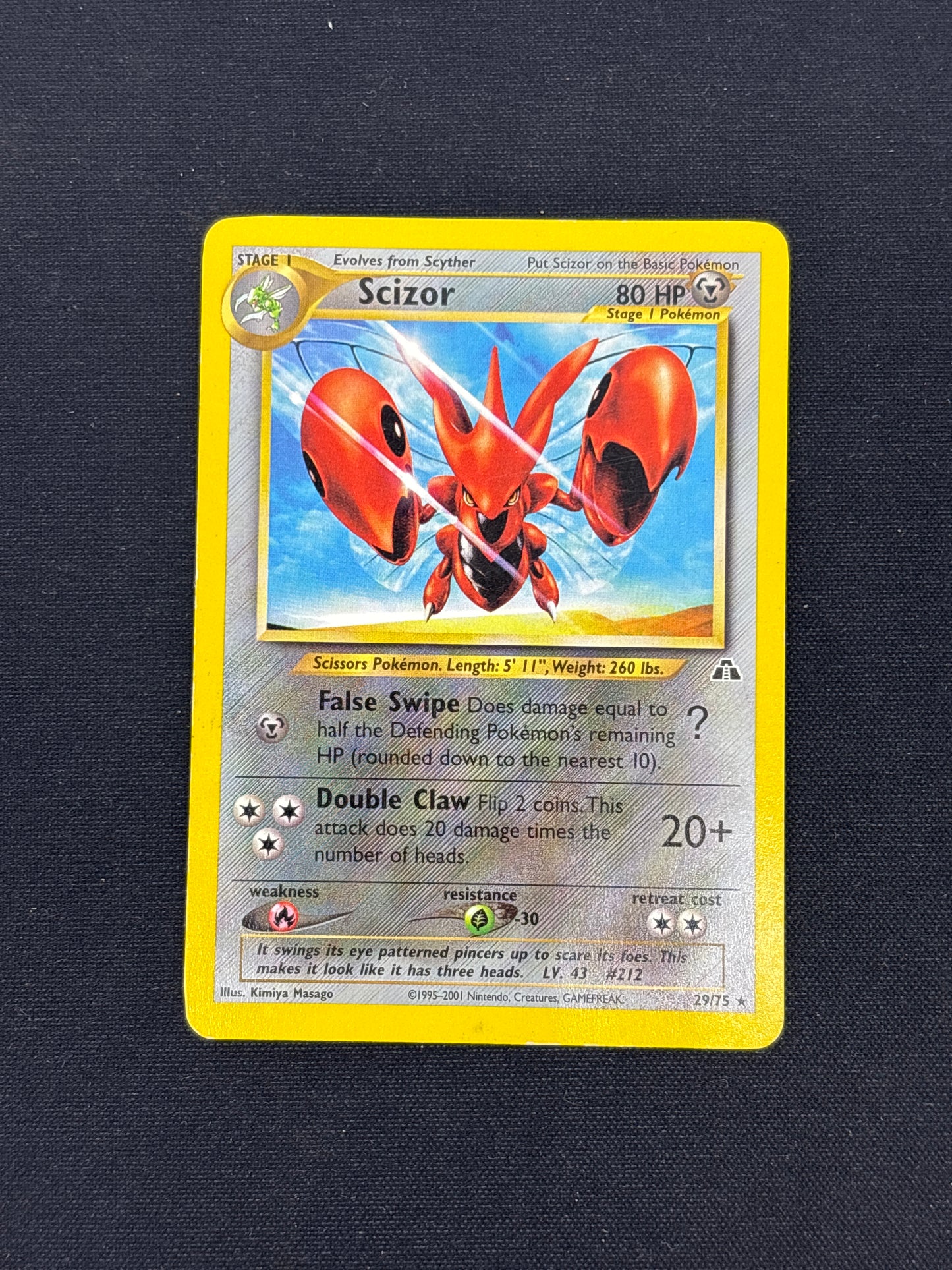 Auction Lot 162: Scizor Neo Discovery Card Conditions Vary