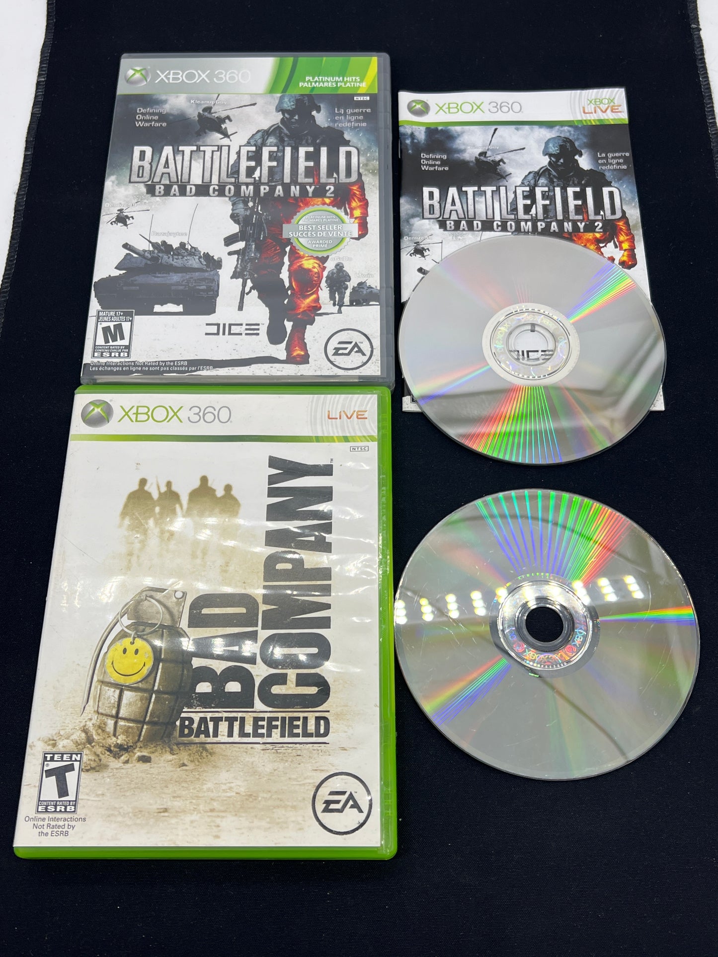 Auction Lot 51: XBox360 Video Game Lot of 2 Battlefield Bad Company 1 2