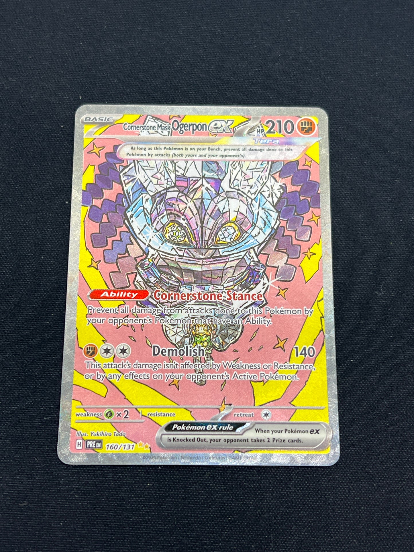 Auction Lot 335: Pokemon Cards Cornerstone Mask Ogerpon EX SIR Prismatic Evolutions Condition Vary