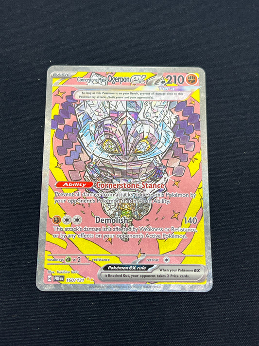 Auction Lot 335: Pokemon Cards Cornerstone Mask Ogerpon EX SIR Prismatic Evolutions Condition Vary