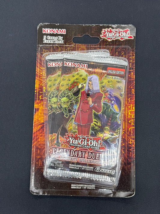 Auction Lot 36: Yugioh Legendary Duelists Ancient Millenium 2 Pack Blister Sealed