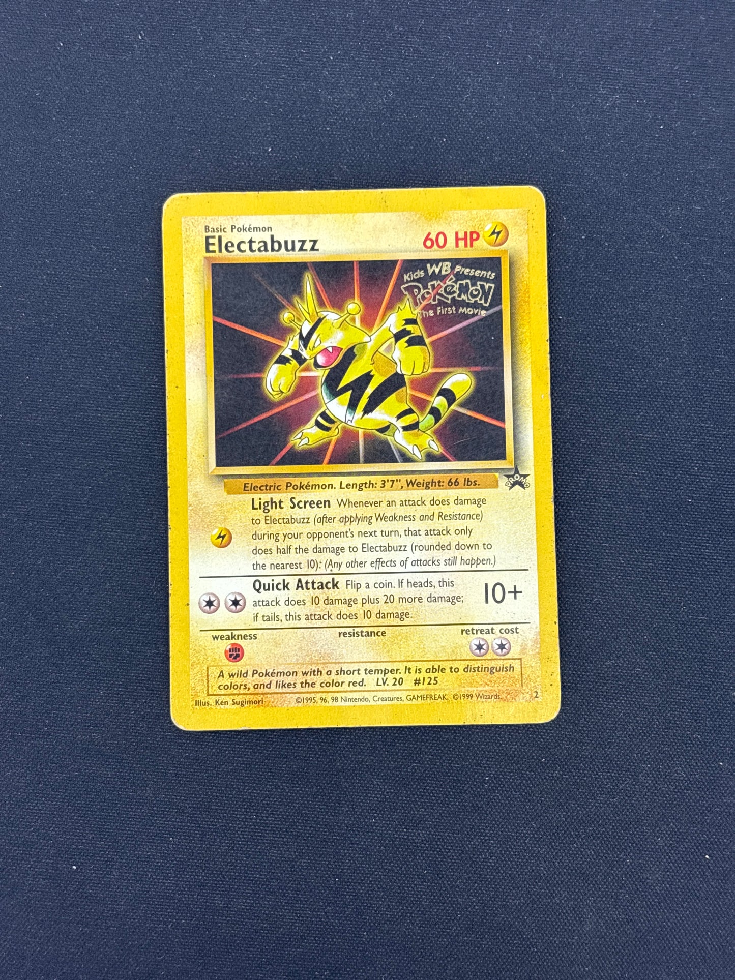 Auction Lot 40: Pokemon Card 1999 Electabuzz Black Star Movie Promo Conditions Vary