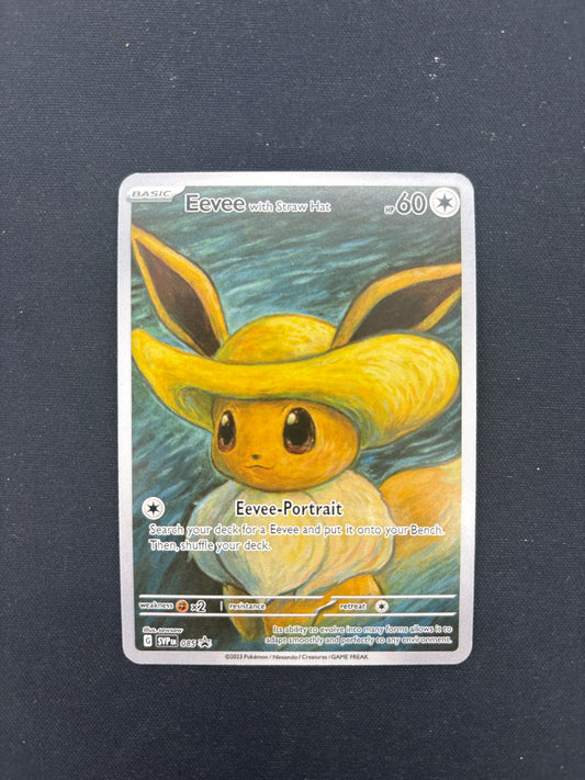 Auction Lot 317: Pokemon Card (CUSTOM) Eevee With Straw Hat Conditions Vary
