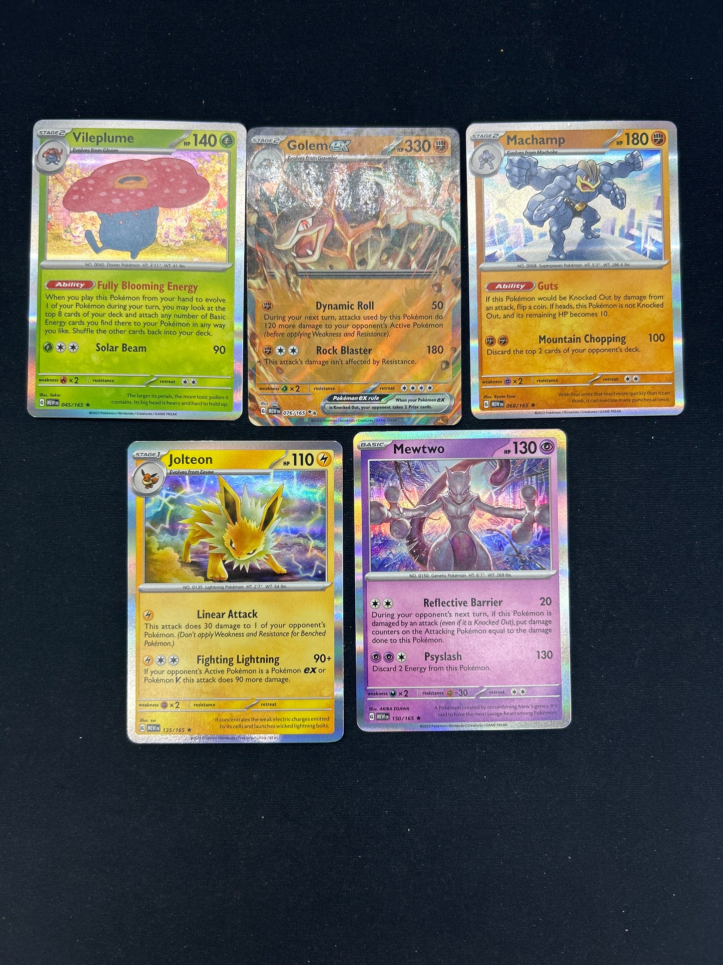 Auction Lot 433: Pokemon Cards Lot of 5 Assorted SV 151 Holos & EX Conditions Vary