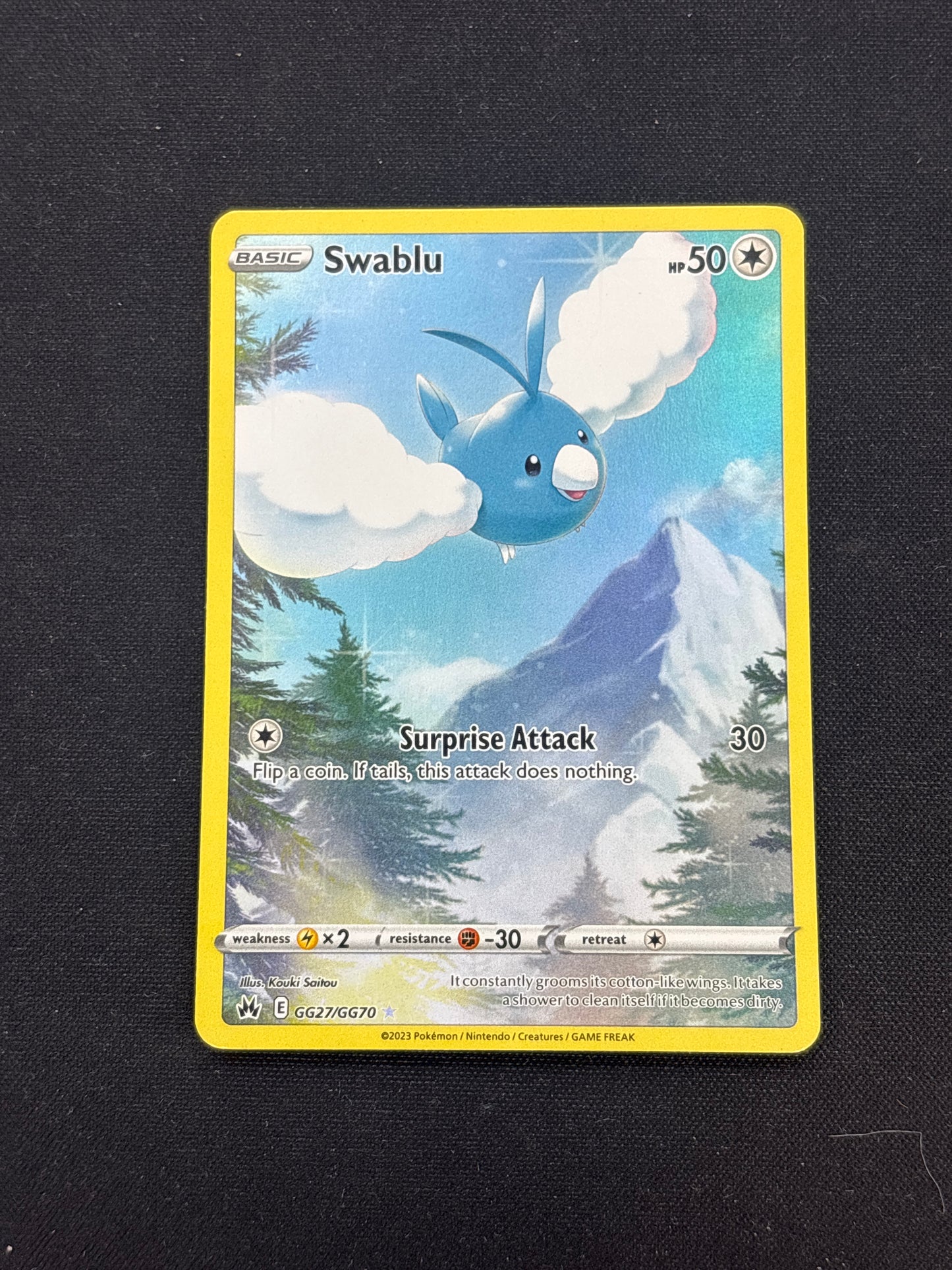 Auction Lot 36: Pokemon Cards Swablu Full Art GG27 Condition Vary