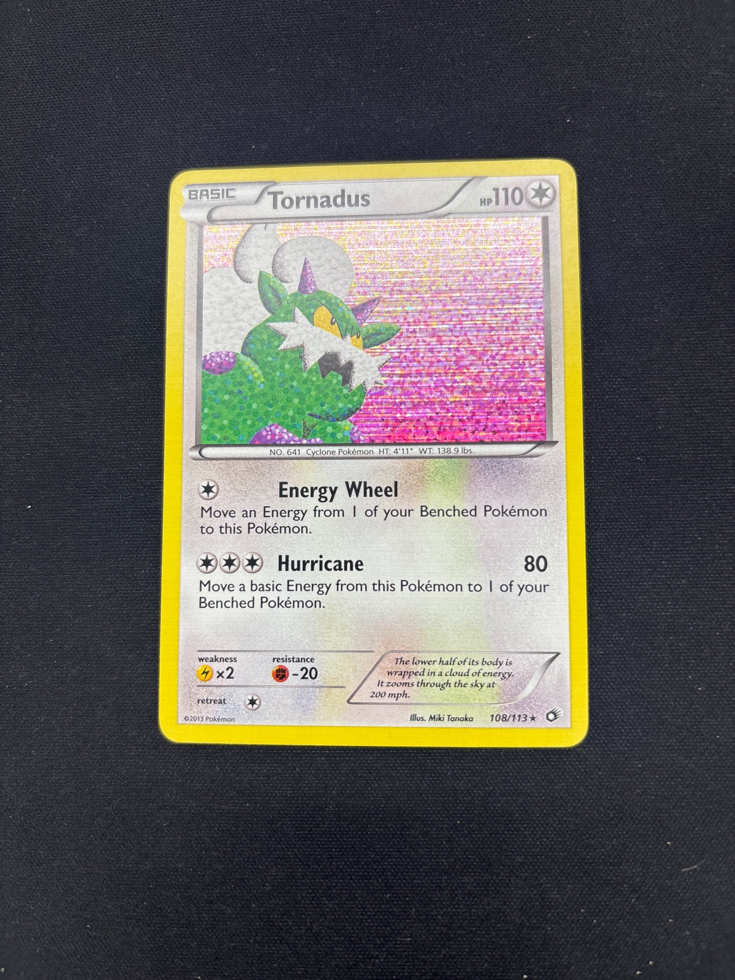 Auction Lot 240: Pokemon Card Tornadus Holo Card Conditions Vary