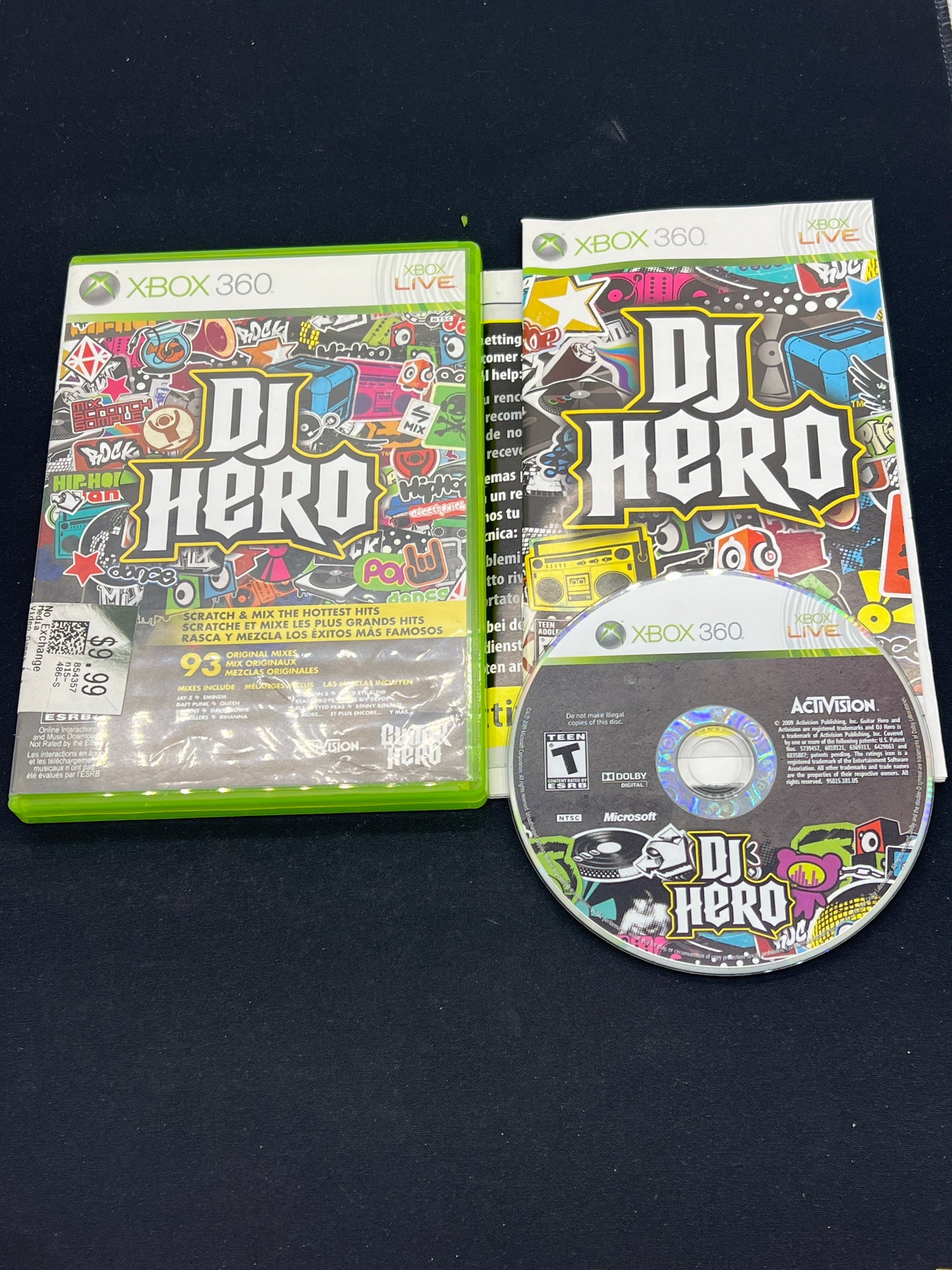 Auction Lot 250: XBOX 360 DJ Hero CIB
