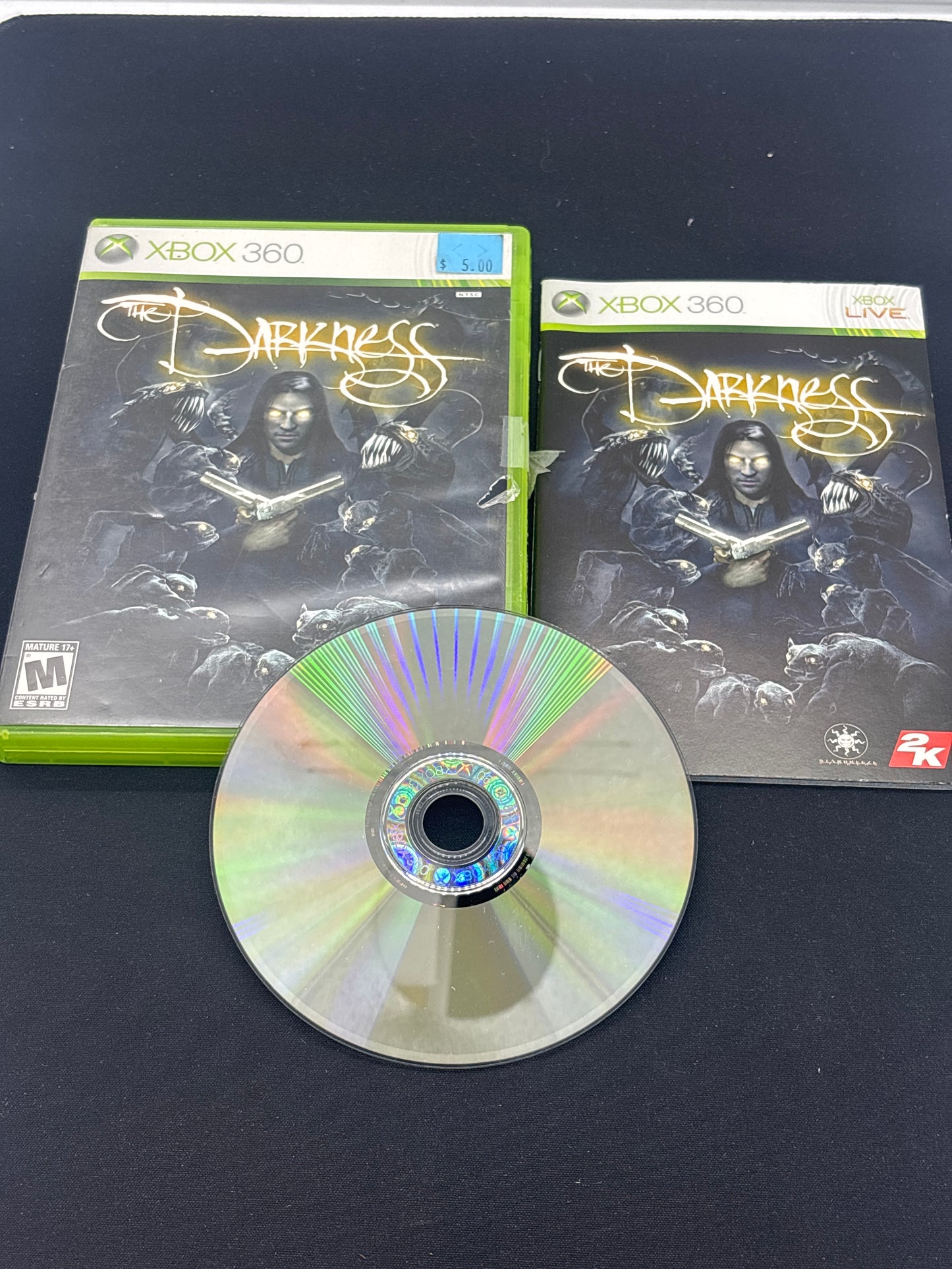 Auction Lot 48: XBOX 360 The Darkness With Case & Disc