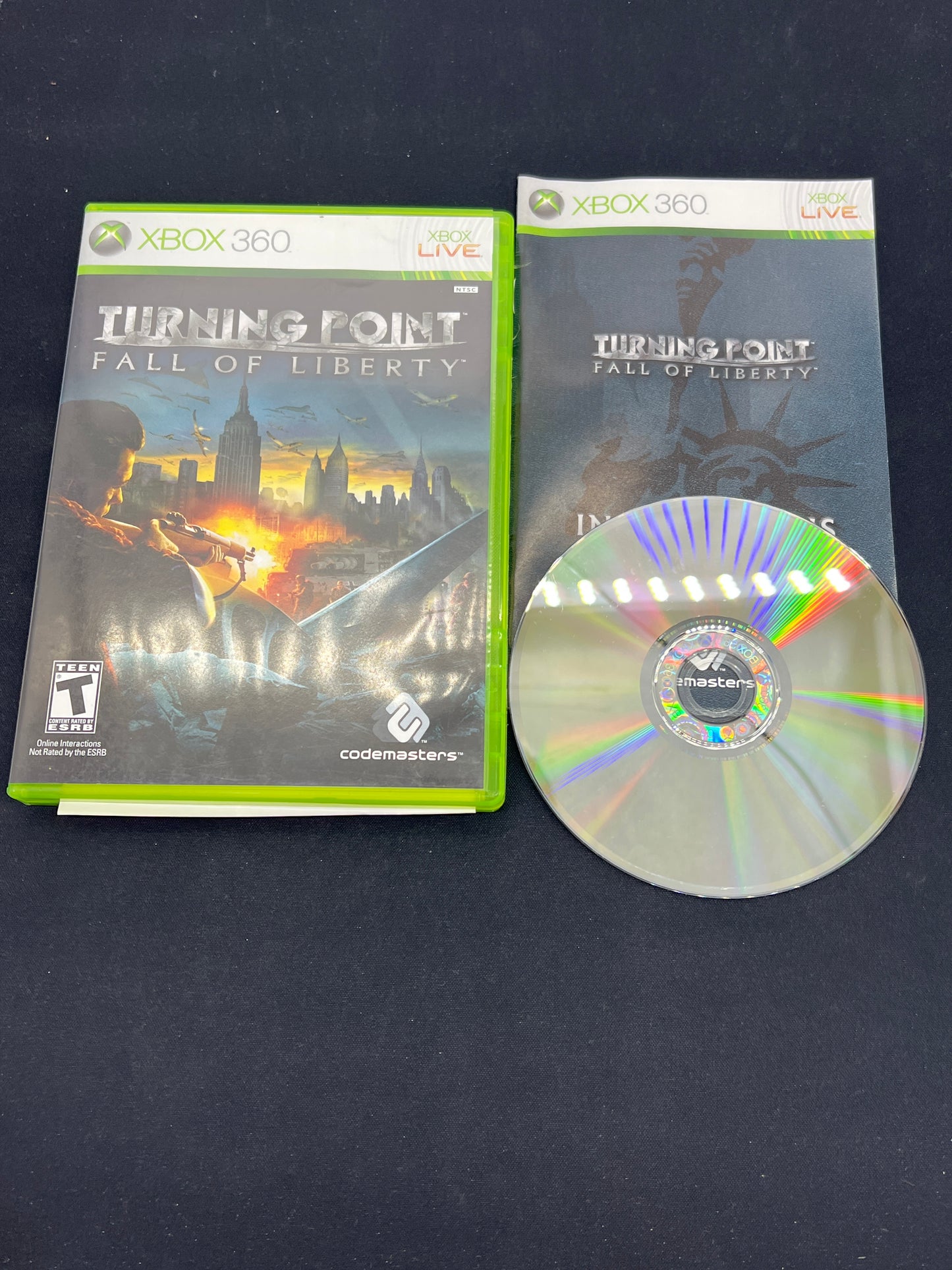 Auction Lot 189: XBOX 360 Video Game Turning Point Fall of Liberty CIB