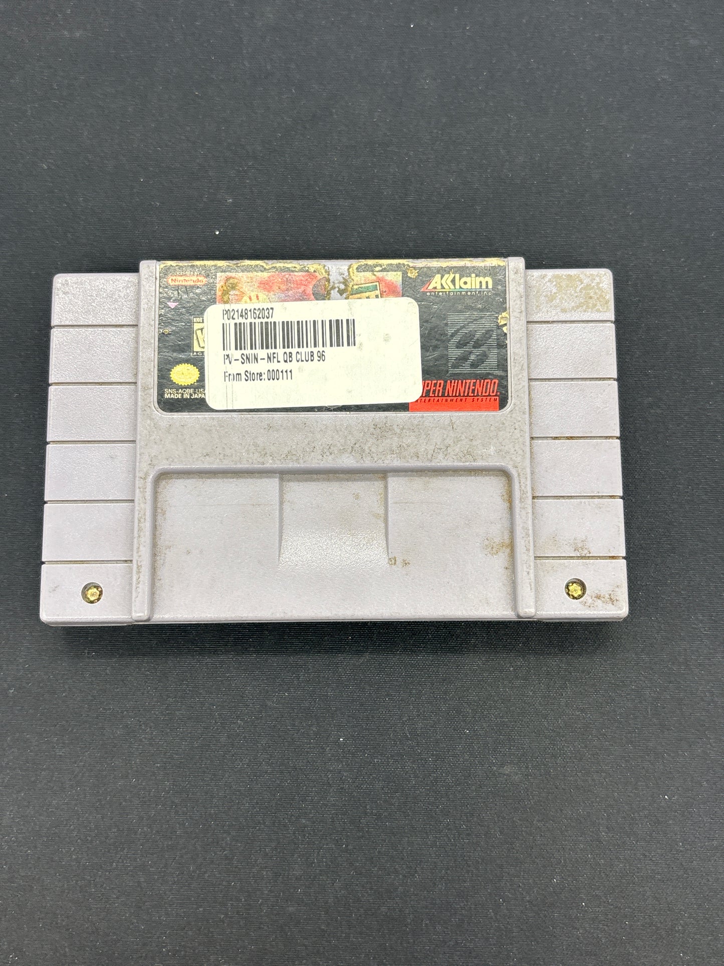 Auction Lot 151: SNES Video Game NFL Quaterback Club