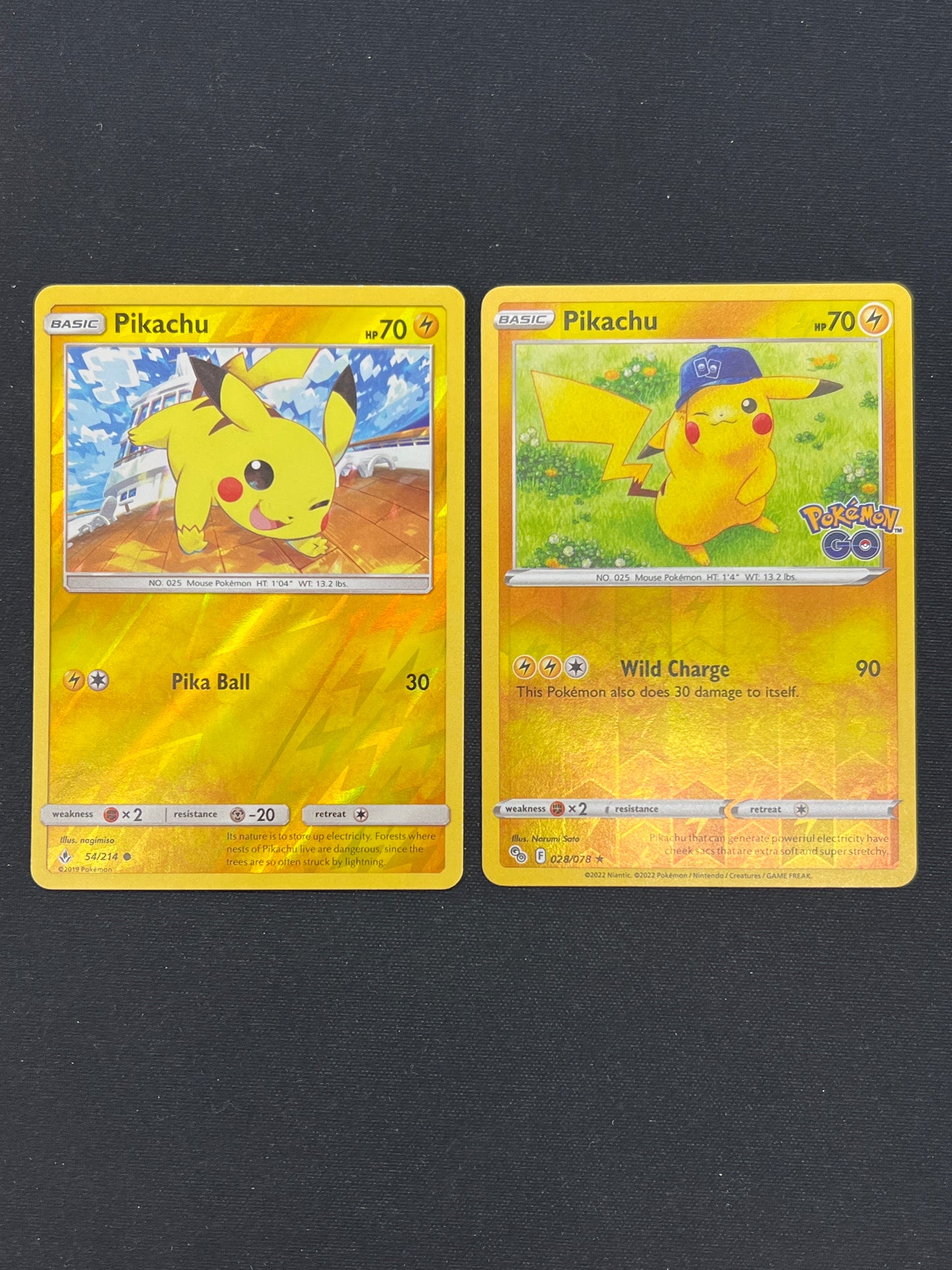 Auction Lot 456: Pokemon Cards Lot of 2 Assorted Pikachu Reverse Holo Conditions Vary