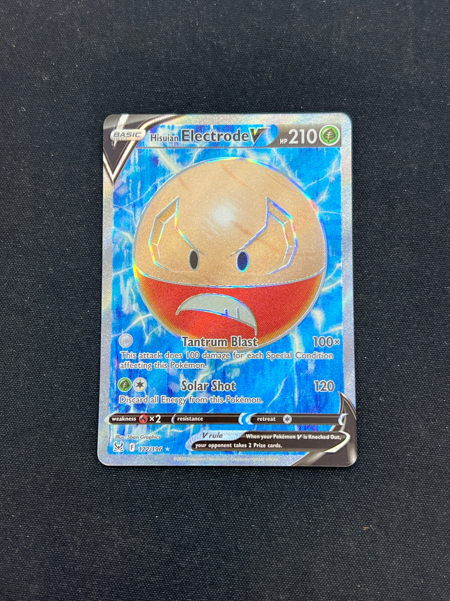 Auction Lot 333: Pokemon Cards Hisuian Electrode V Full Art Astral Radiance Conditions Vary