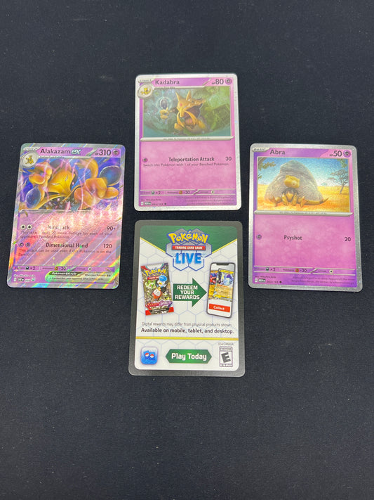 Auction Lot 29: Pokemon Cards Alakazam EX SV 151 Collection Box Promos Conditions Vary