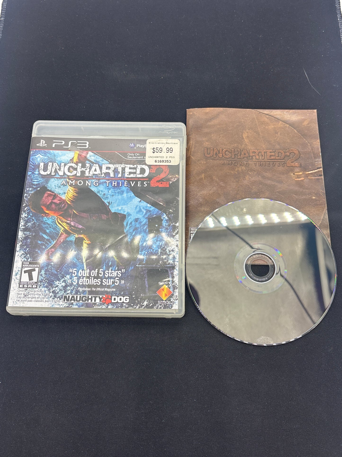 Auction Lot 161: Playstation 3 Video Game Uncharted 2 Among Thieves CIB