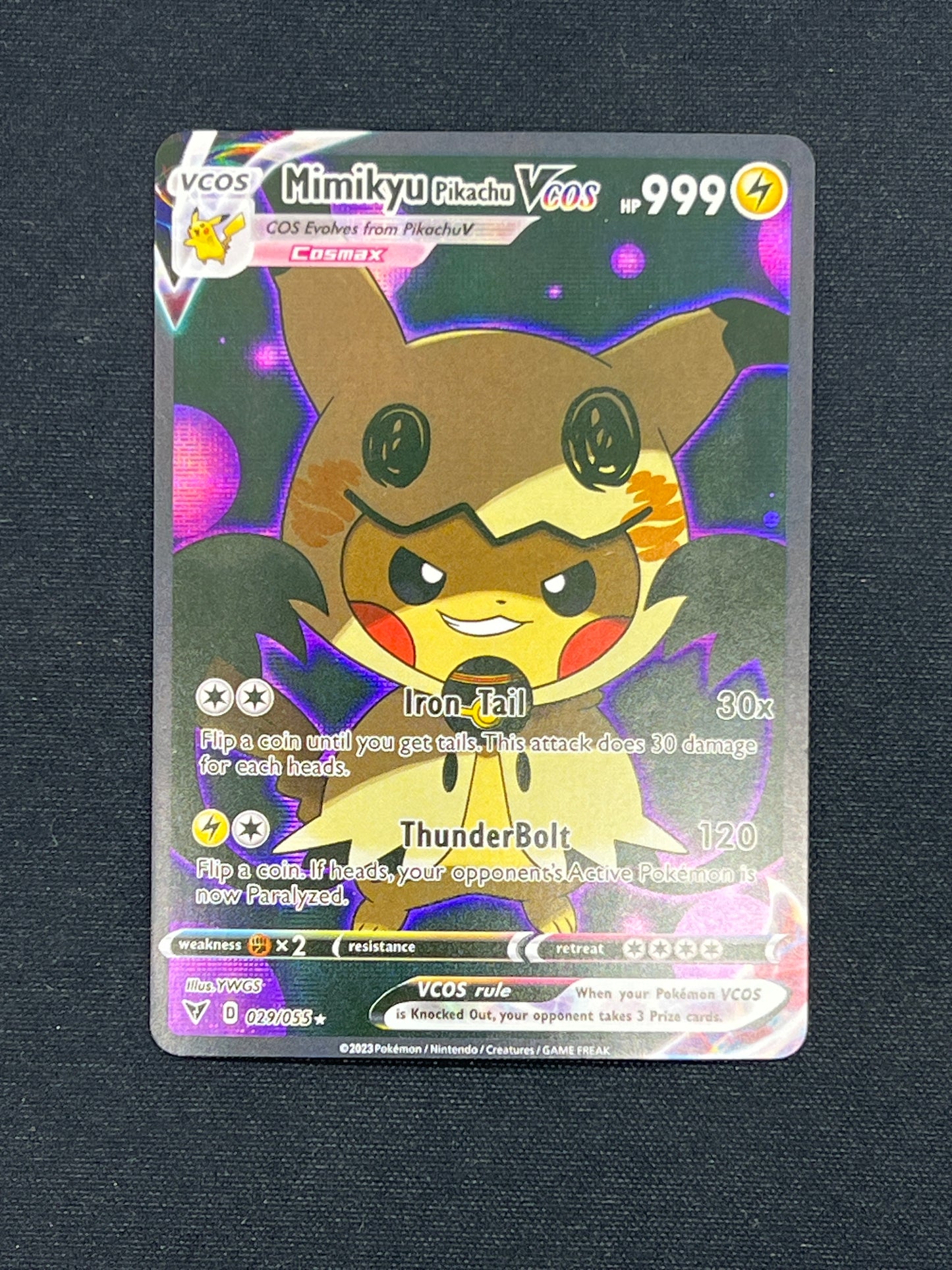 Auction Lot 436: Pokemon Cards CUSTOM Mimikyu Pikachu Conditions Vary