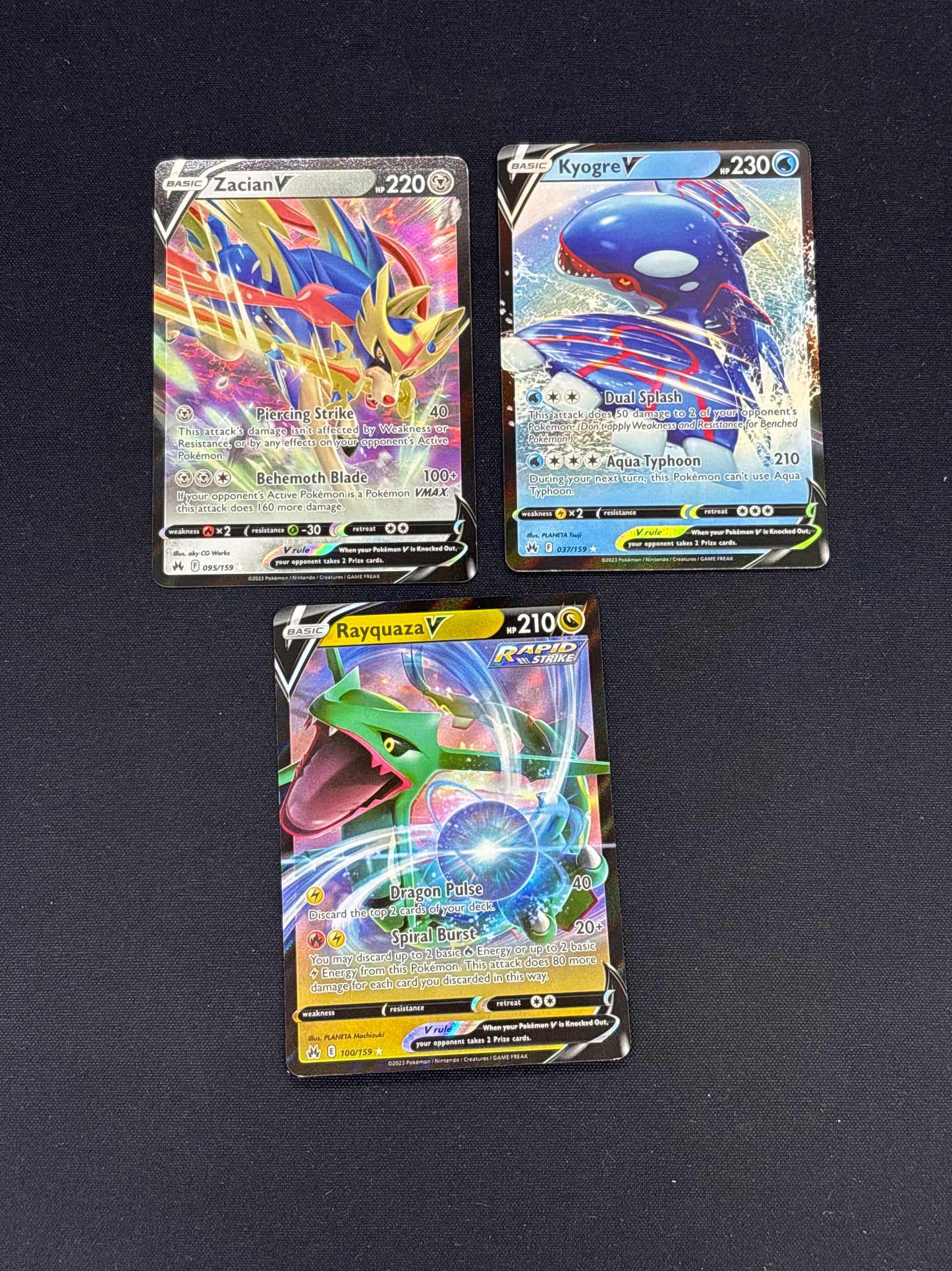 Auction Lot 151: Pokemon Cards Lot of 3 Crown Zenith Vs Conditions Vary