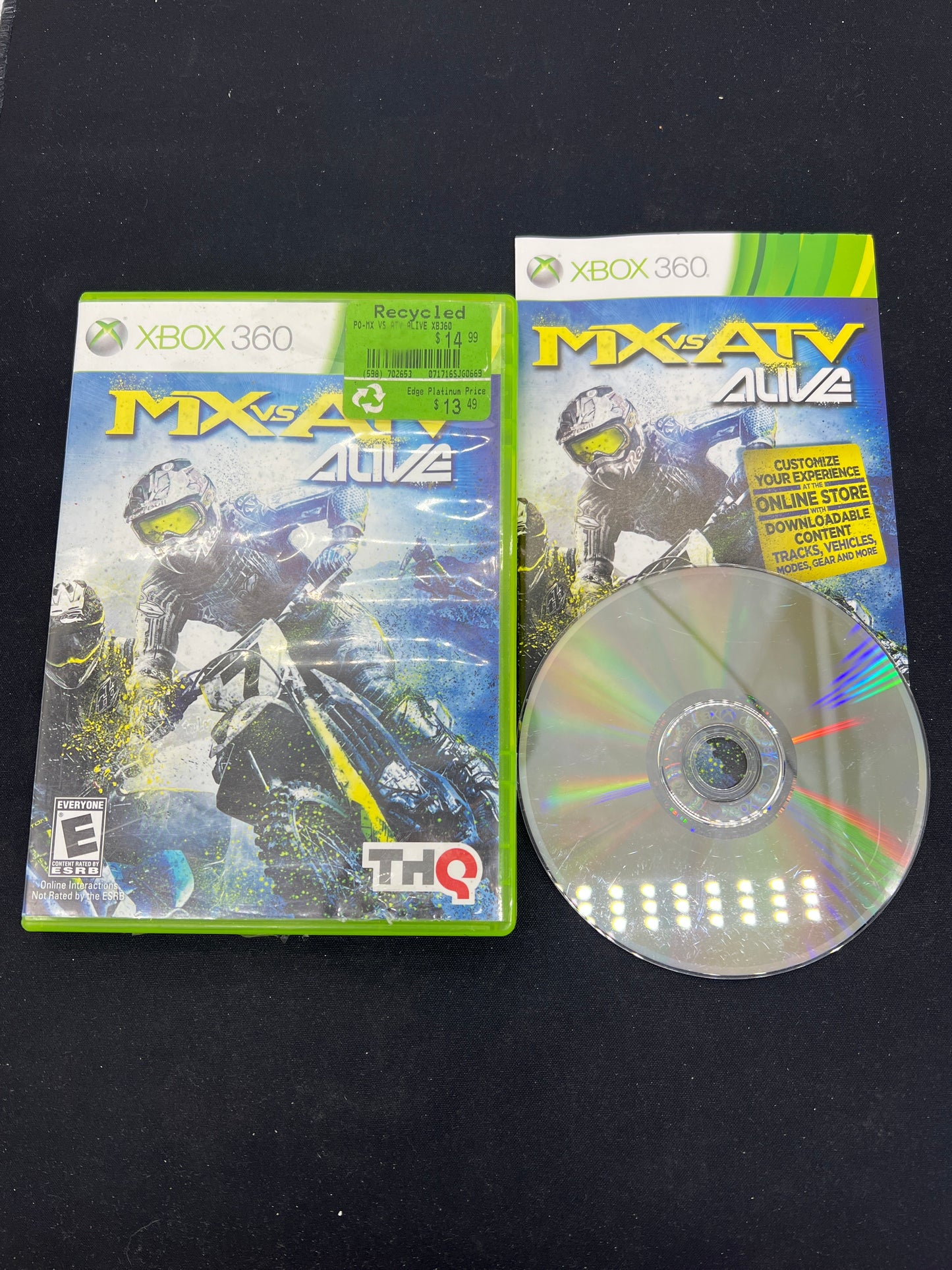 Auction Lot 112: XBOX 360 Video Game MX vs ATV CIB