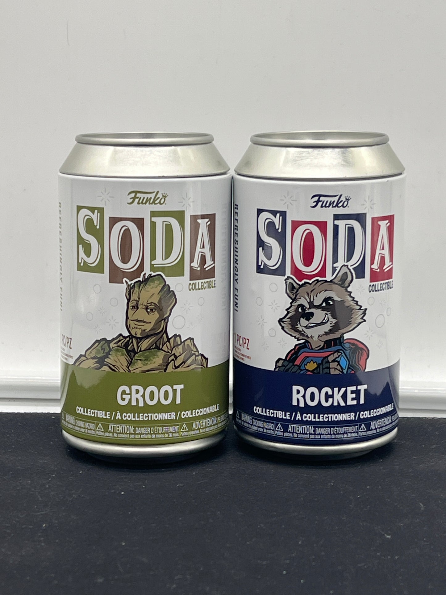 Auction Lot 62: Funko Soda Figures Groot Rocket Lot of 2