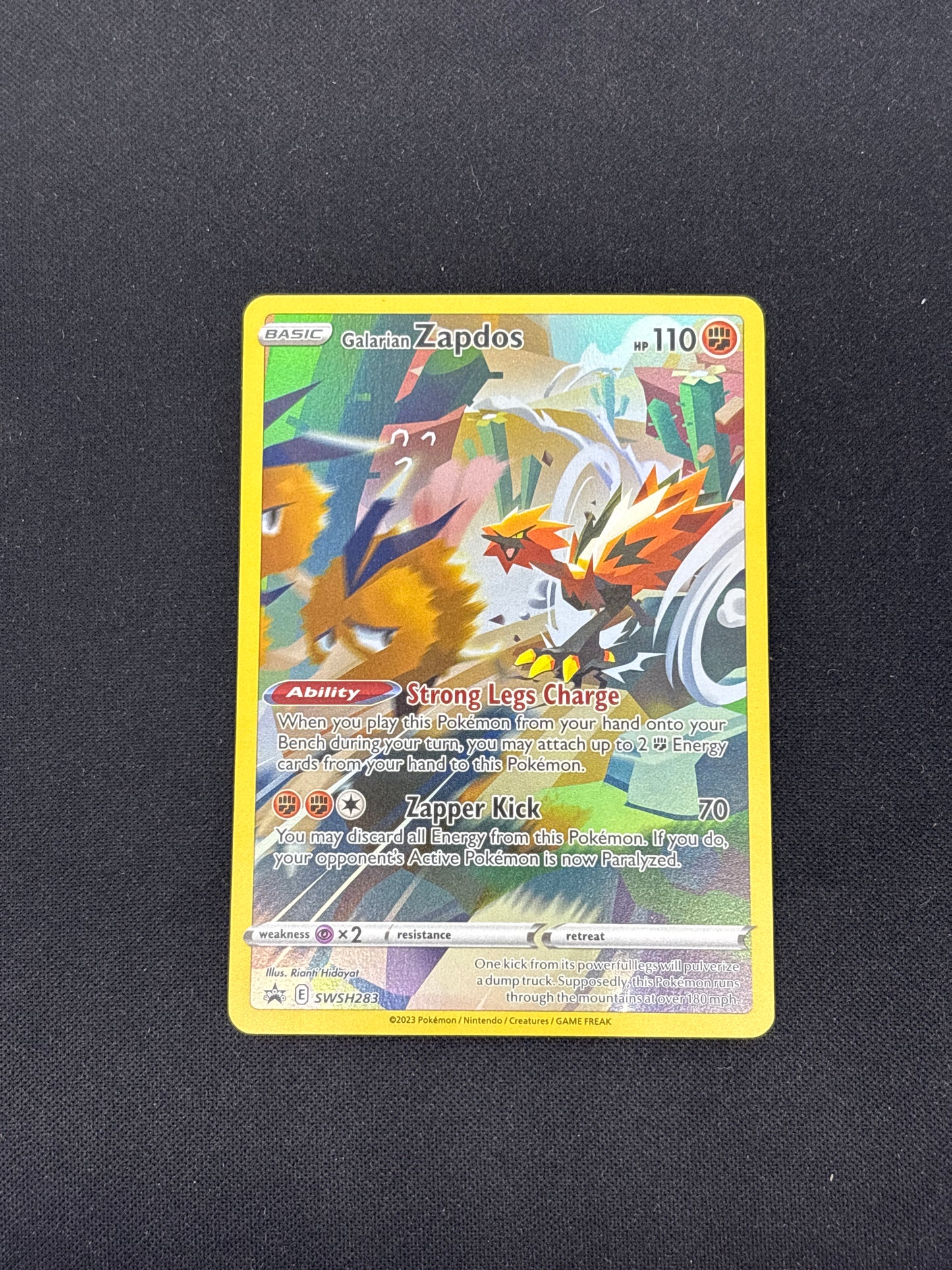 Auction Lot 158: Galarian Zapdos SWSH 283 Pokemon Crown Zenith Tin Promo Card Conditions Vary