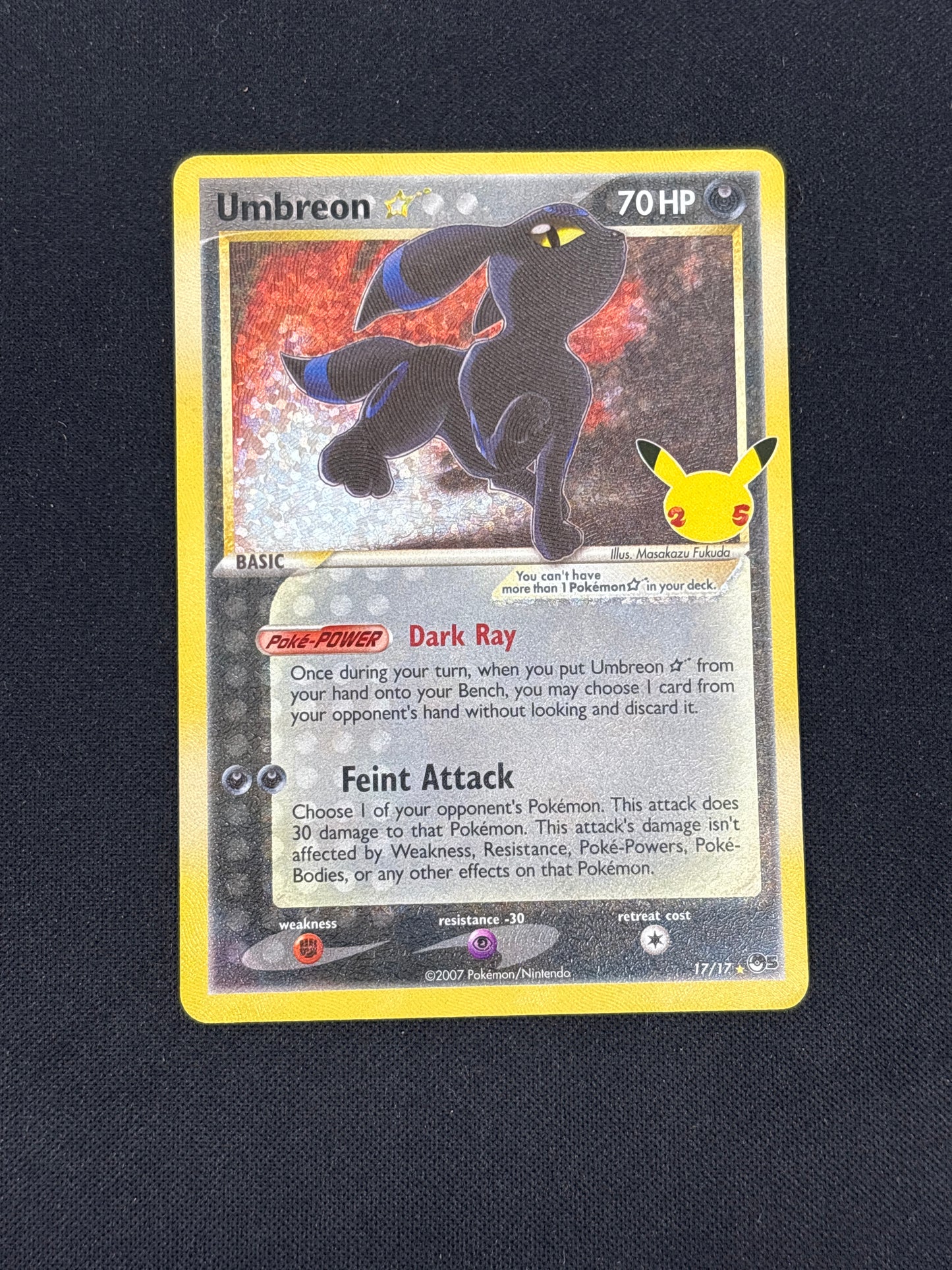 Auction Lot 191: Umbreon Gold Star Celebrations Card Conditions Vary