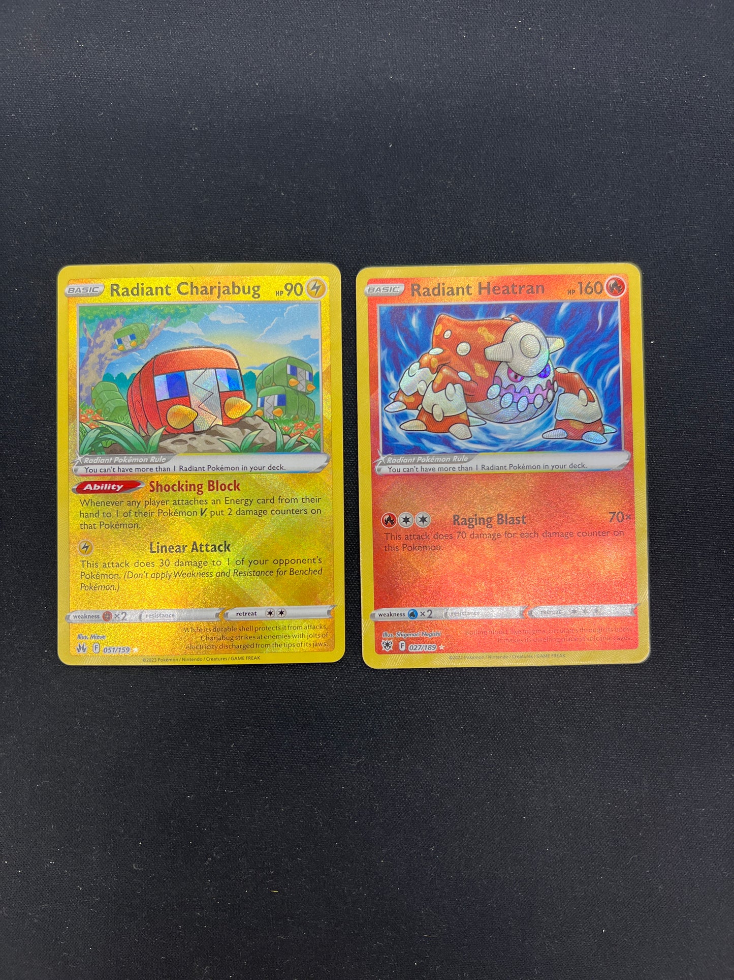 Auction Lot 103: Pokemon Cards Assorted Lot of 2 Radiant SWSH Holos Conditions Vary