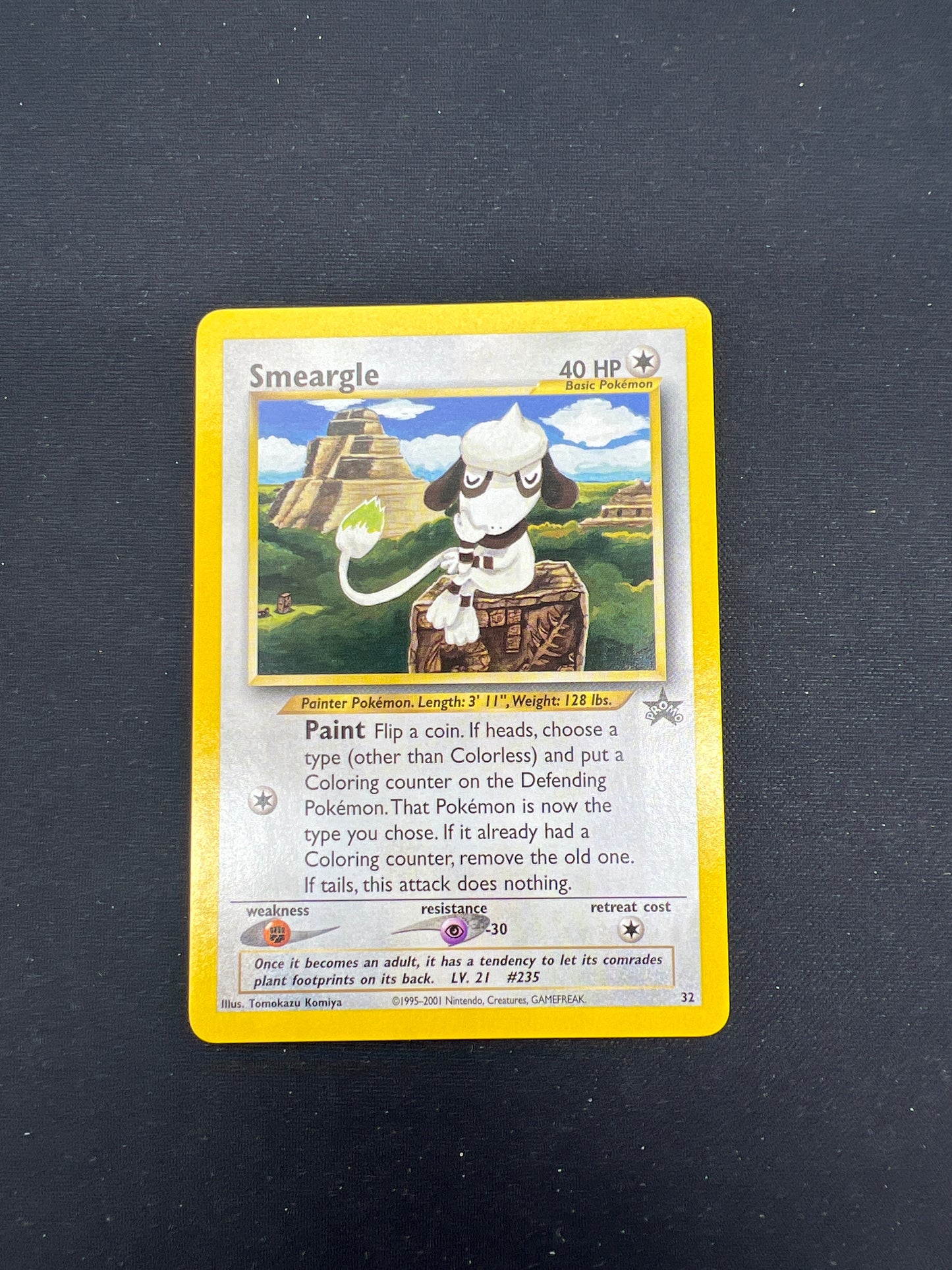 Auction Lot 133: Pokemon Cards Smeargle WOTC Black Star Promo Conditions Vary