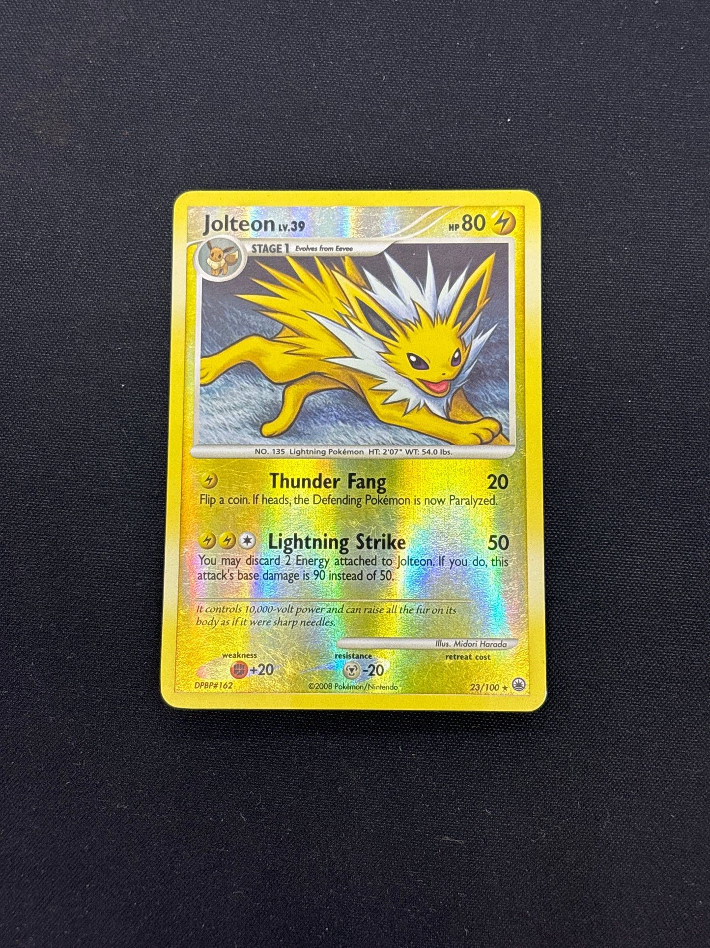 Auction Lot 157: Pokemon Cards Jolteon Reverse Holo Majestic Dawn Conditions Vary