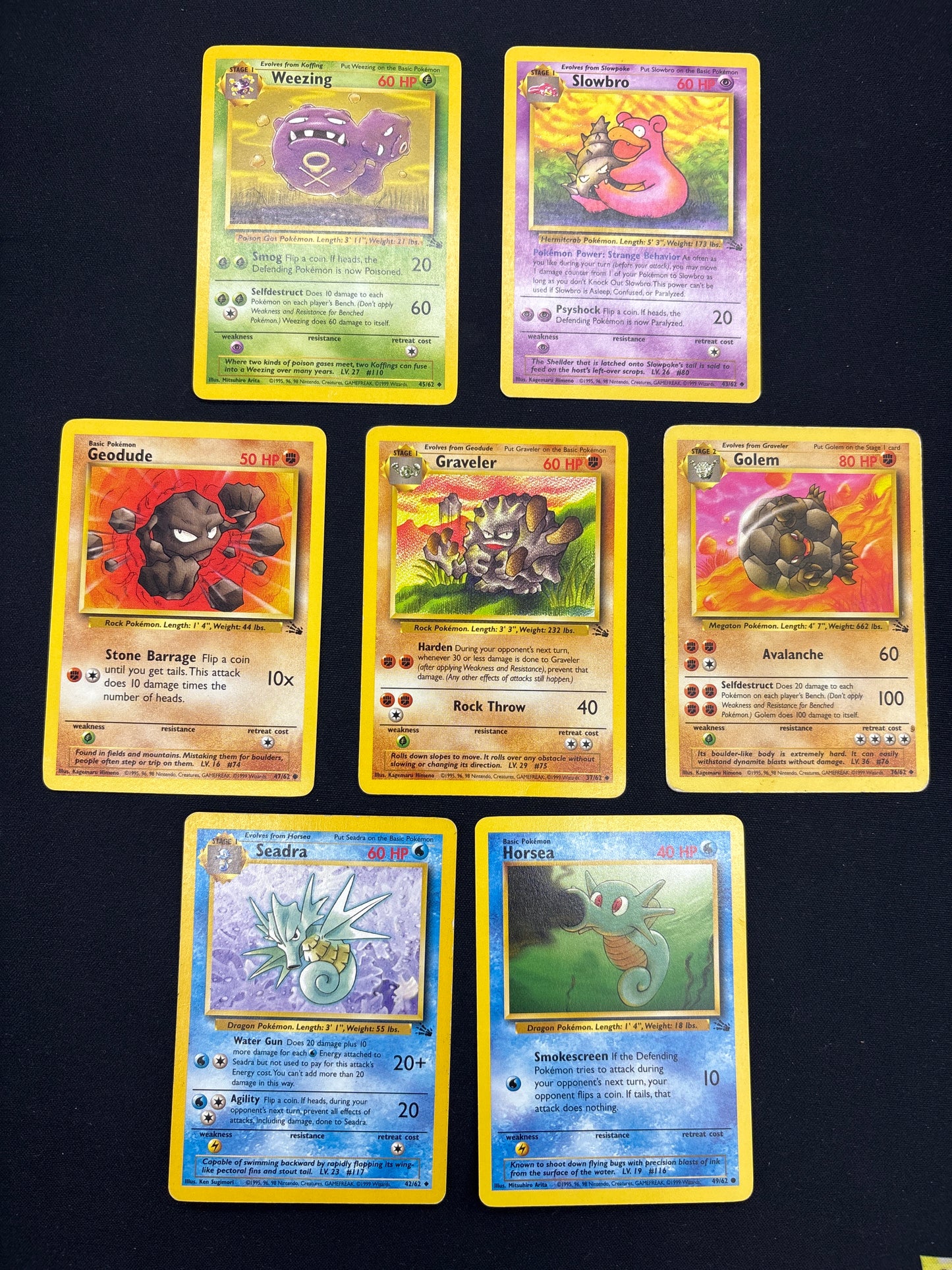 Auction Lot 33: Pokemon WOTC Fossil Card Lot 2 Conditions Vary