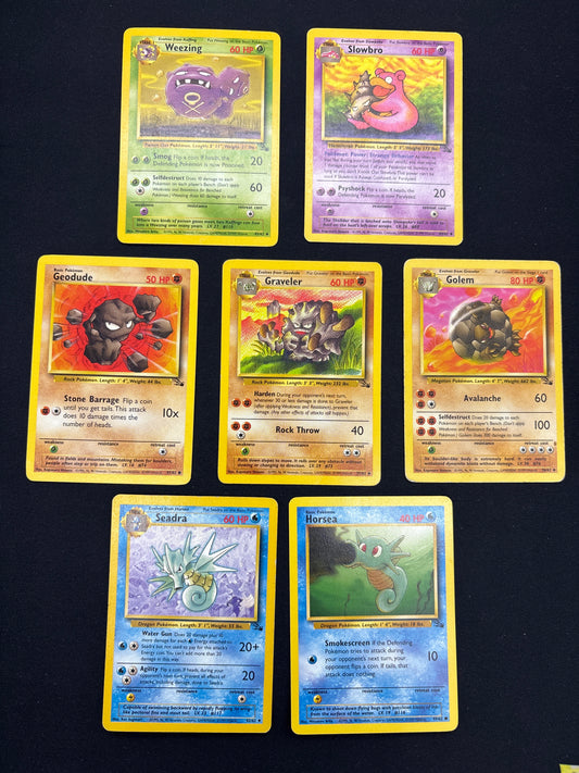Auction Lot 33: Pokemon WOTC Fossil Card Lot 2 Conditions Vary