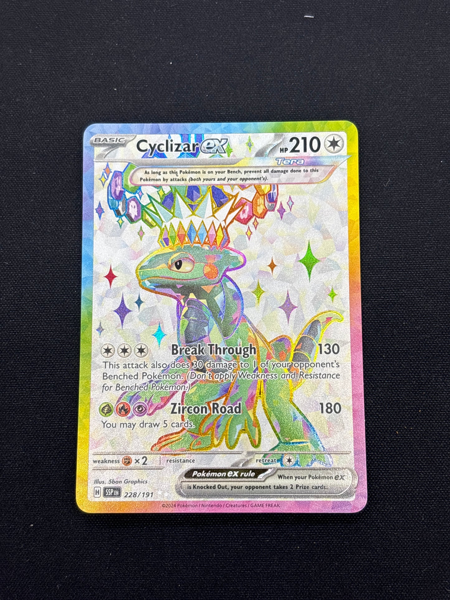 Auction Lot 346: Pokemon Cards Cyclizar EX Surging Sparks Conditions Vary