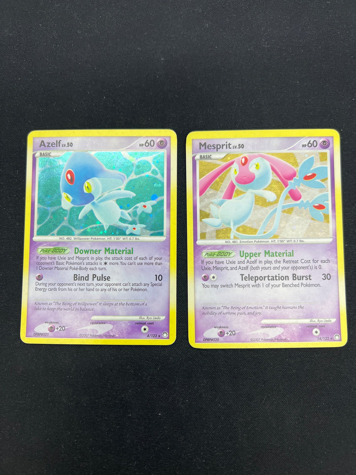 Auction Lot 302: Pokemon Cards Mid Era Lot of Azelf Mesprit Holos Conditions Vary