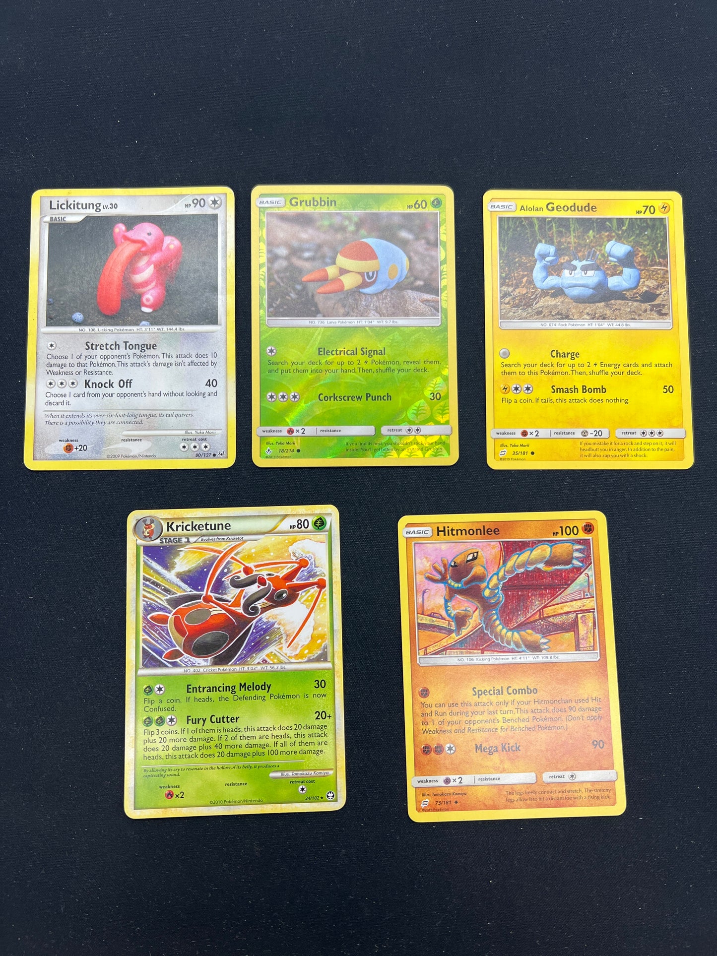 Auction Lot 148: Pokemon Cards Lot of 5 Yuka Morii Tomokazu Komiya Illustrator Conditions Vary