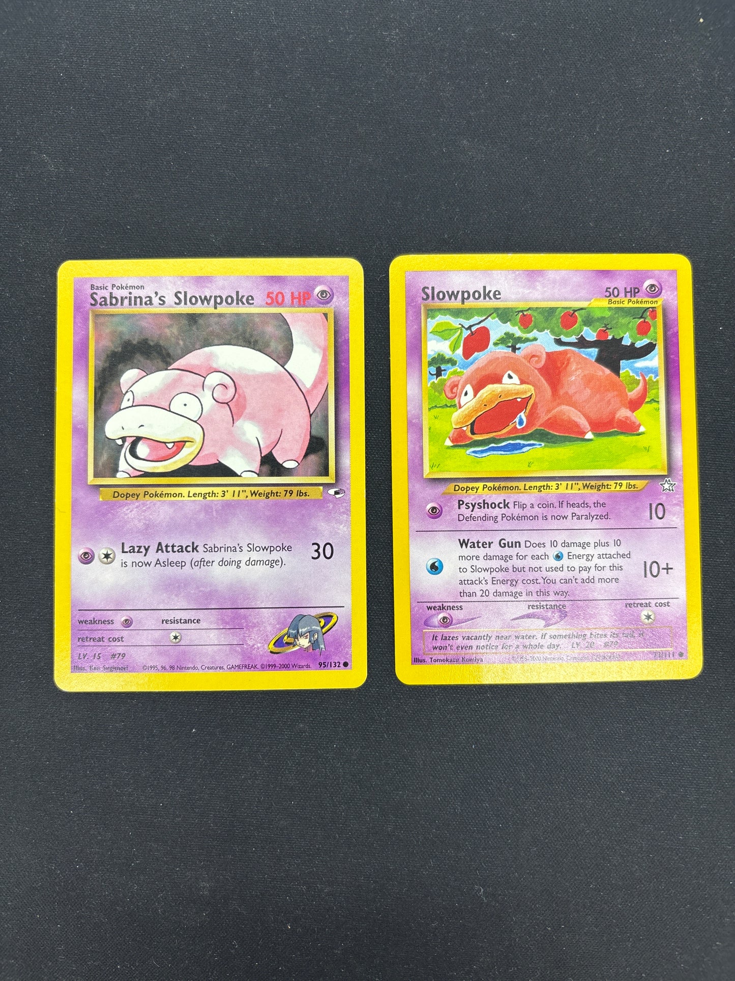 Auction Lot 55: Pokemon Cards Lot of 2 Slowpoke WOTC Era Conditions Vary