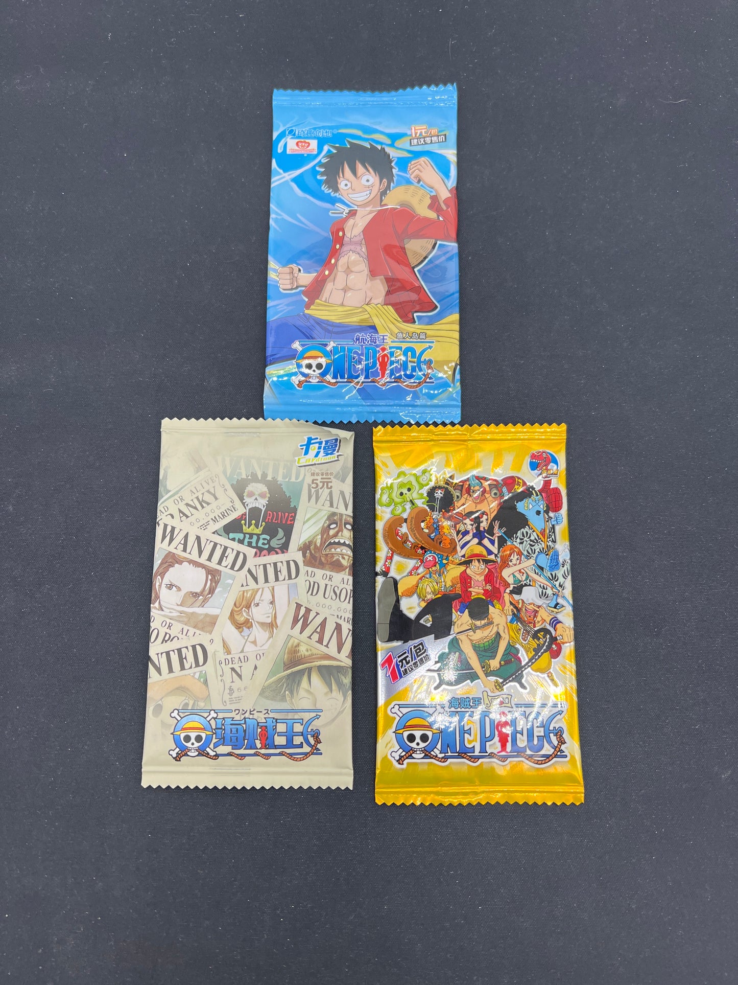 Auction Lot 301: Unofficial One Piece TCG Chinese Lot of 3 Packs Sealed