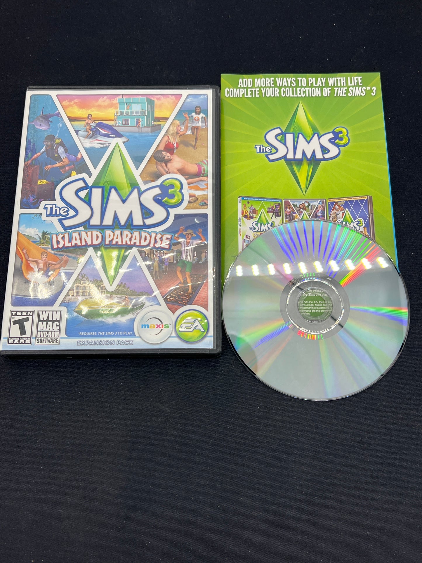 Auction Lot 93: PC Video Game Sims 3 Island Paradise CIB