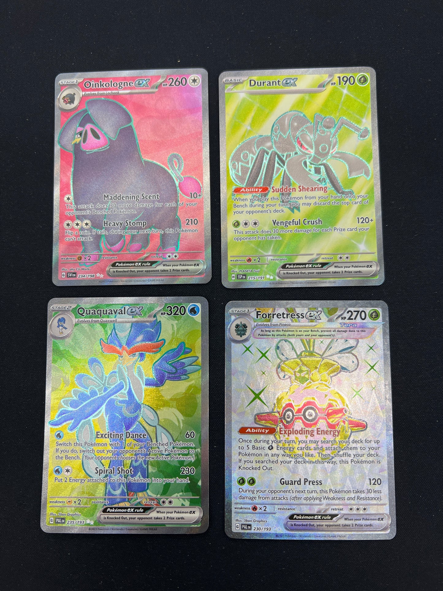 Auction Lot 233: Pokemon Cards Assorted Lot of 4 Full Art Conditions Vary