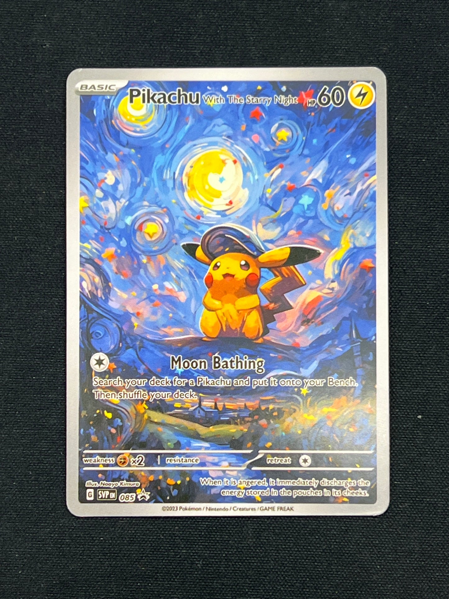 Auction Lot 429: Pokemon Cards CUSTOM Pikachu Van Gogh Conditions Vary